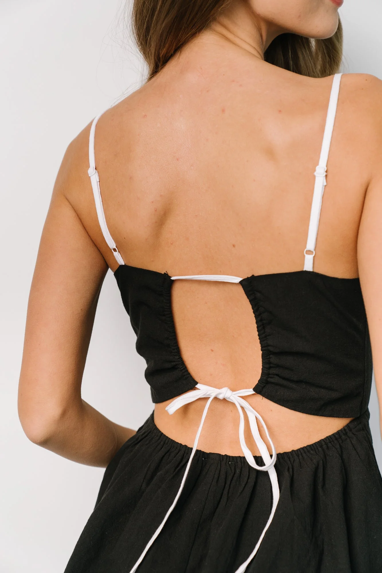 Odette Tiered Dress | Black + White - Jamouz