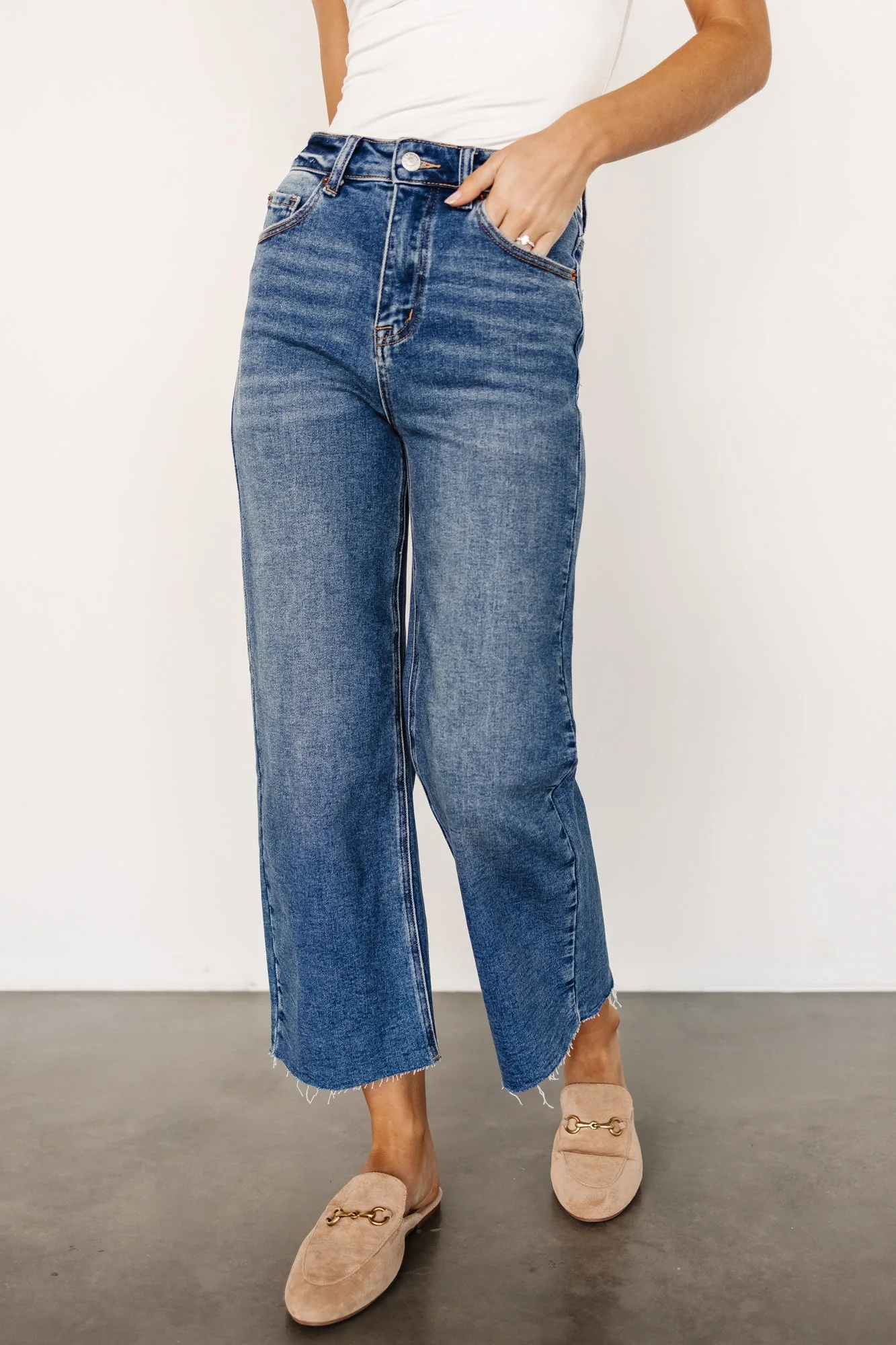 Kirby High Rise Wide Leg Jeans | Medium Wash - Jamouz