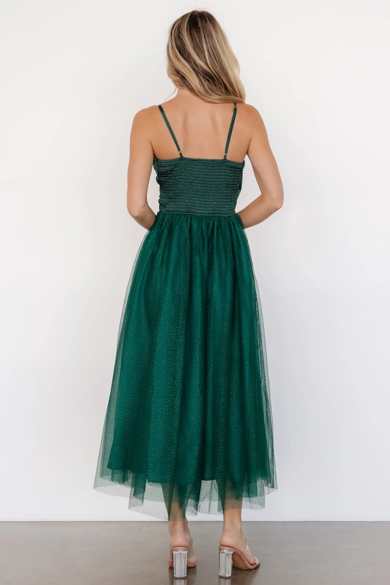 Shonda Sparkle Midi Dress | Emerald - Jamouz