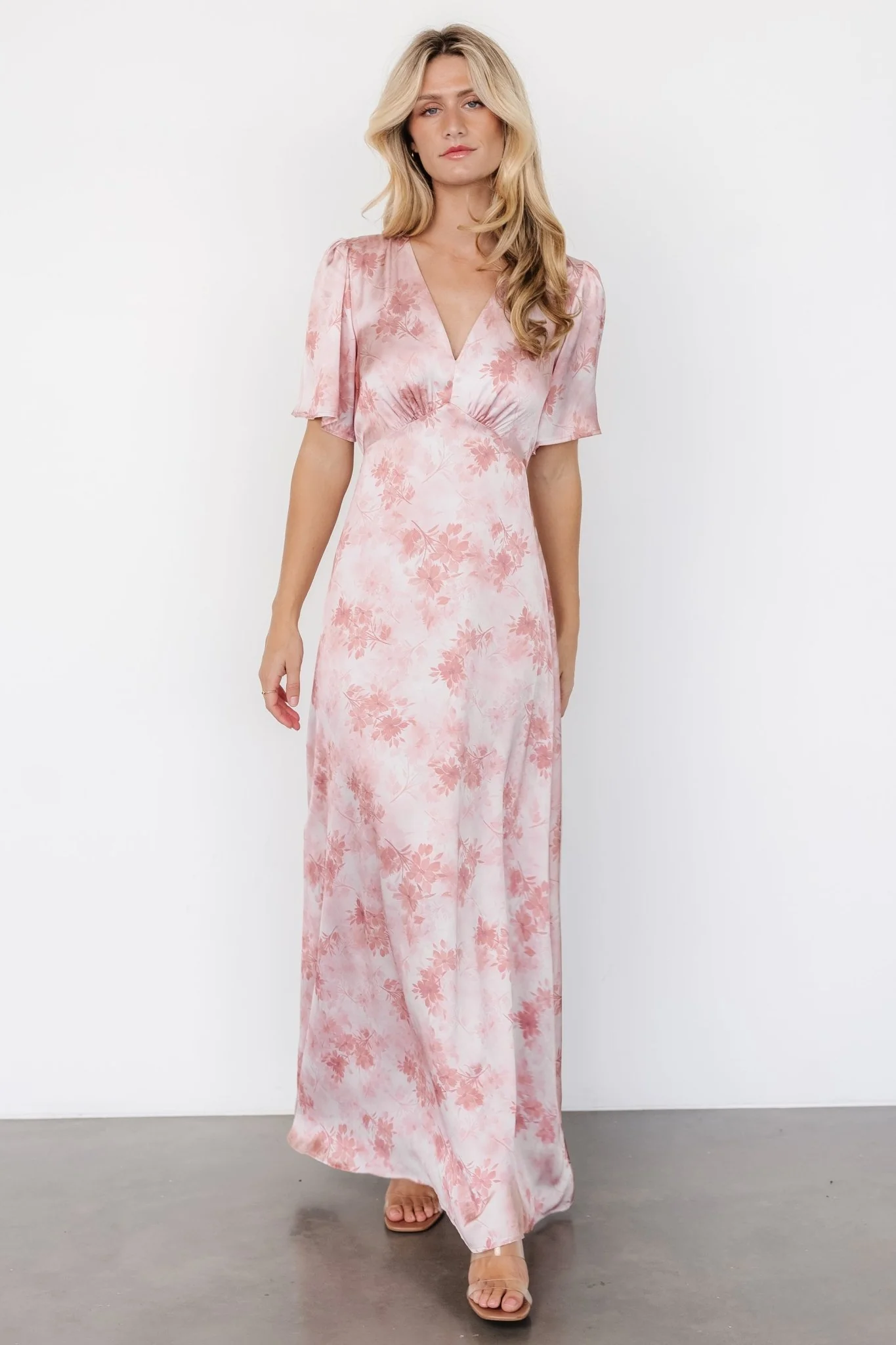 Carmen Maxi Dress | Blush Floral - Jamouz