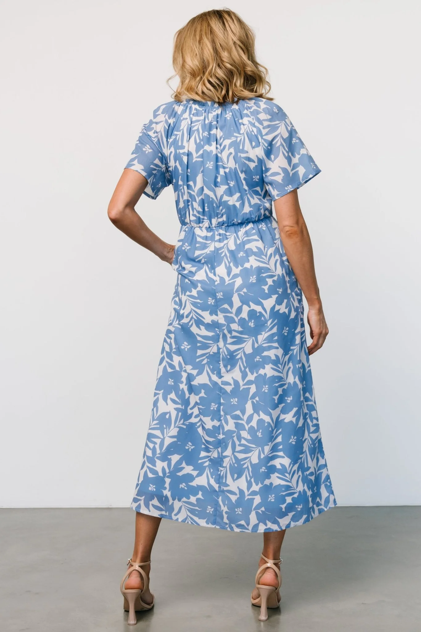 Annise Midi Dress | Blue Floral - Jamouz