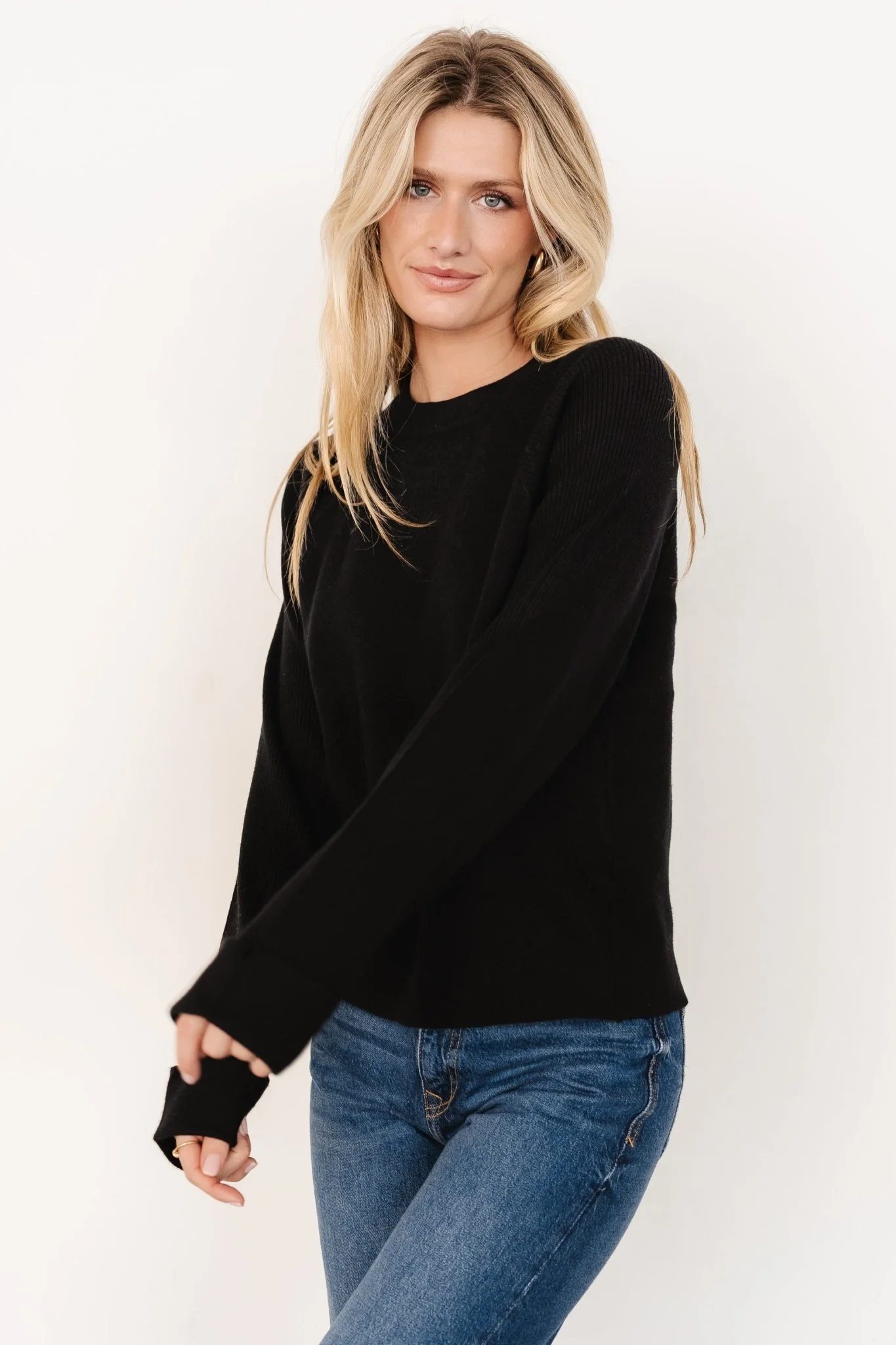 Helena Knit Sweater | Black - Jamouz