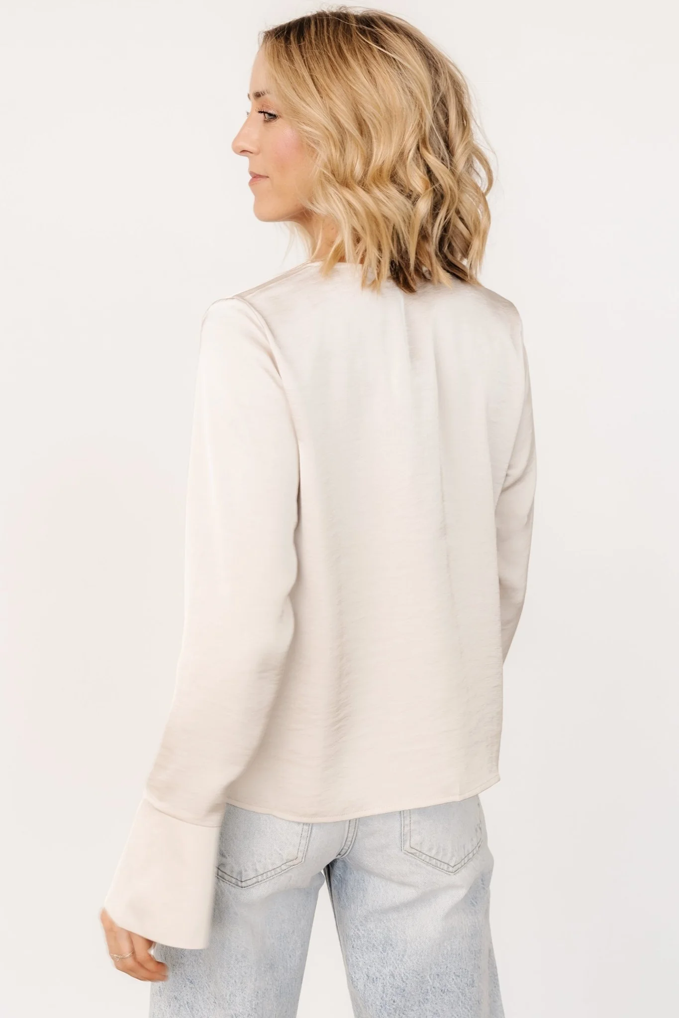 Westminster Satin Top | Pearl - Jamouz