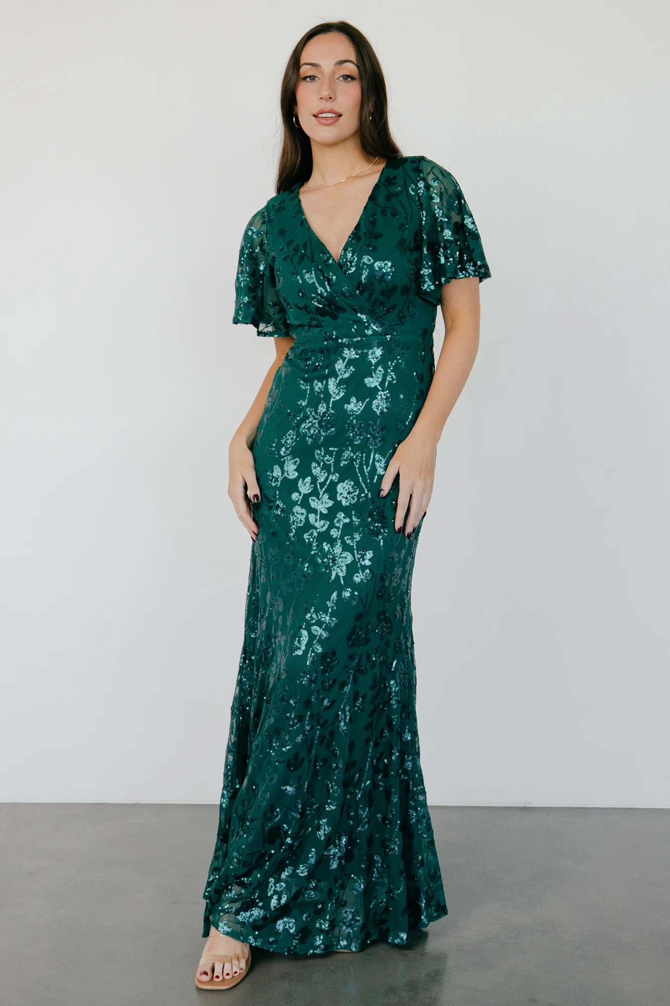 Esme Sequin Dress | Emerald - Jamouz