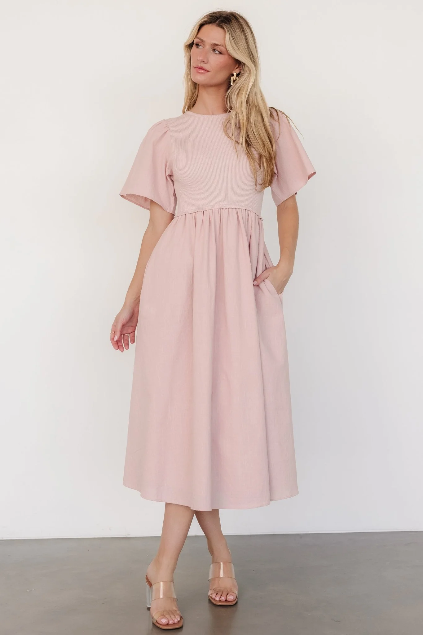 Cici Sweater Dress | Dusty Rose - Jamouz