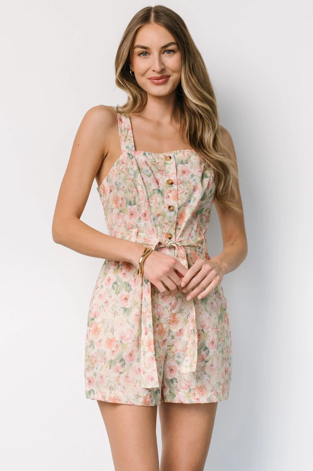 Jamie Romper | Green + Pink Floral - Jamouz