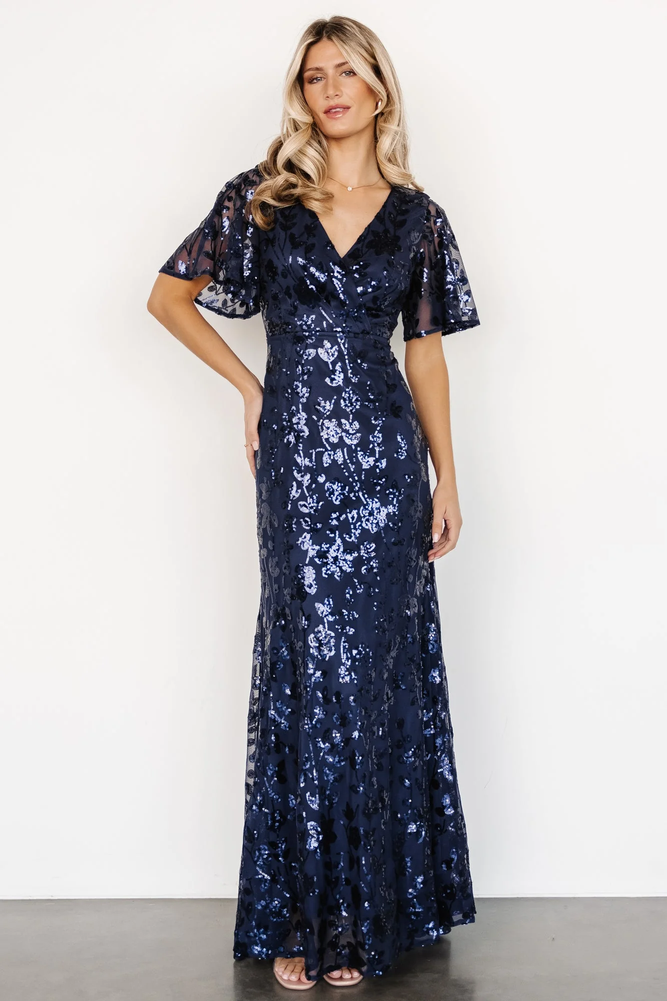 Esme Sequin Dress | Navy - Jamouz