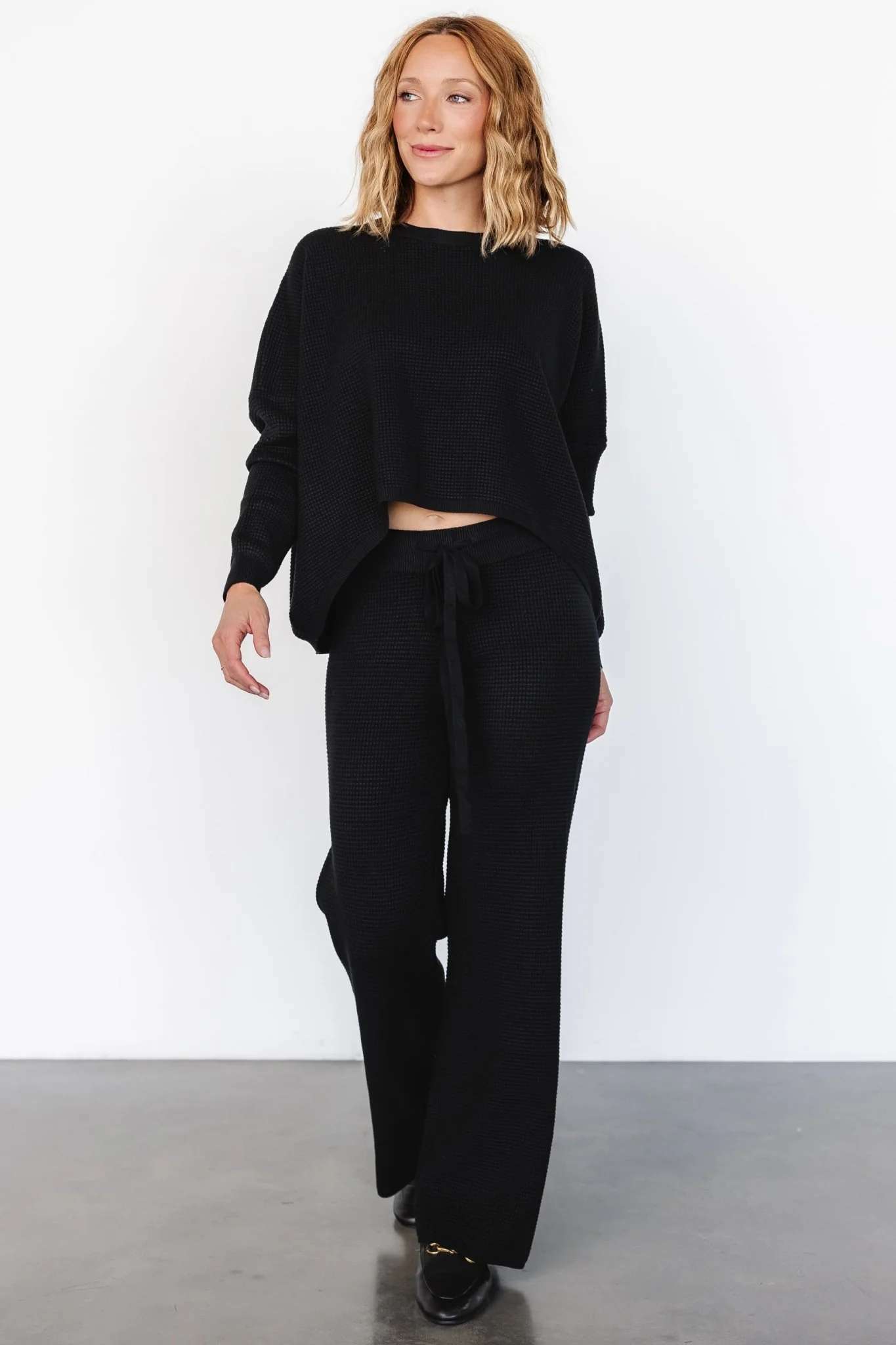 Owen Waffle Pants | Black - Jamouz