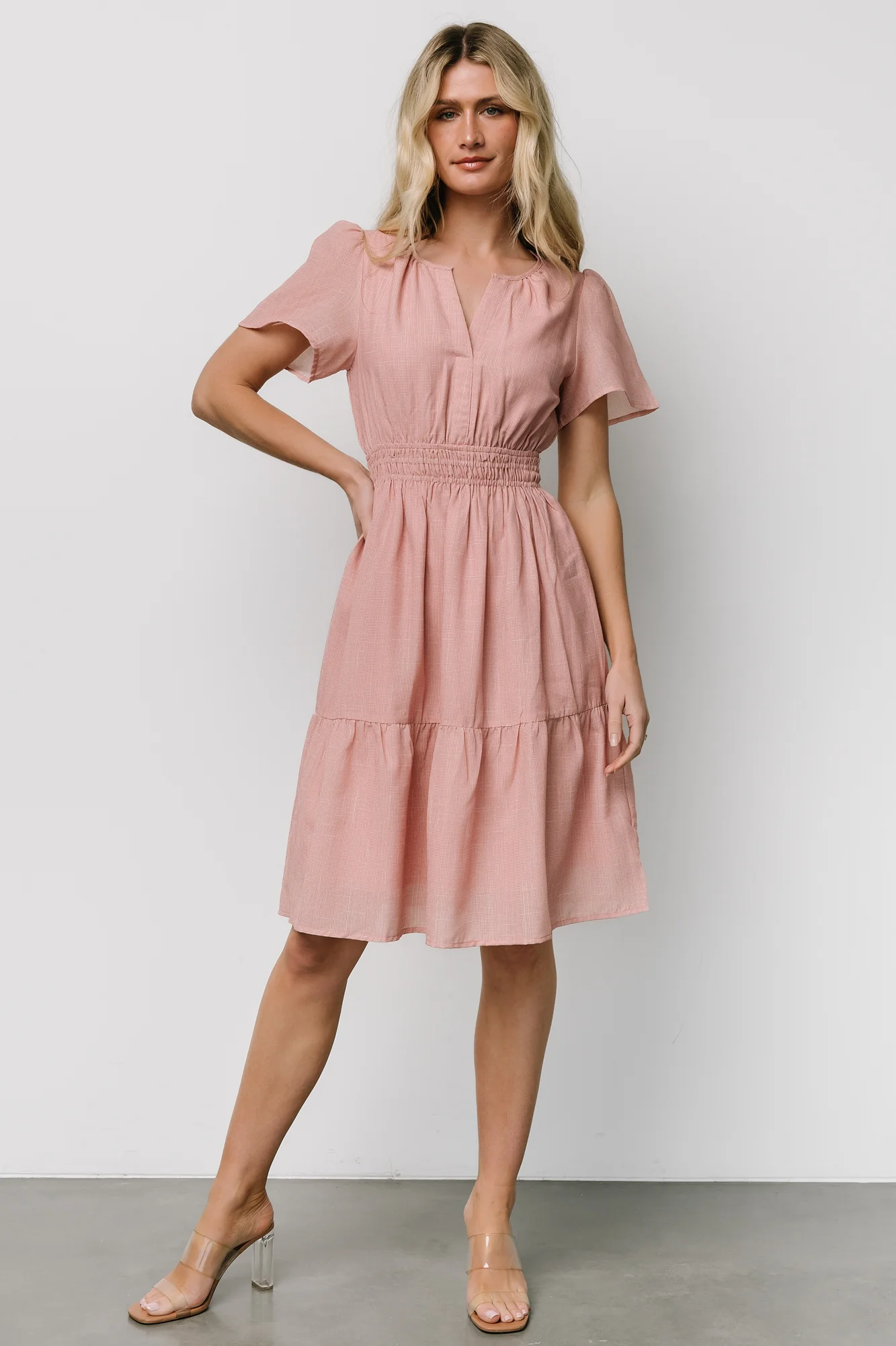 Dita Short Dress | Blush - Jamouz