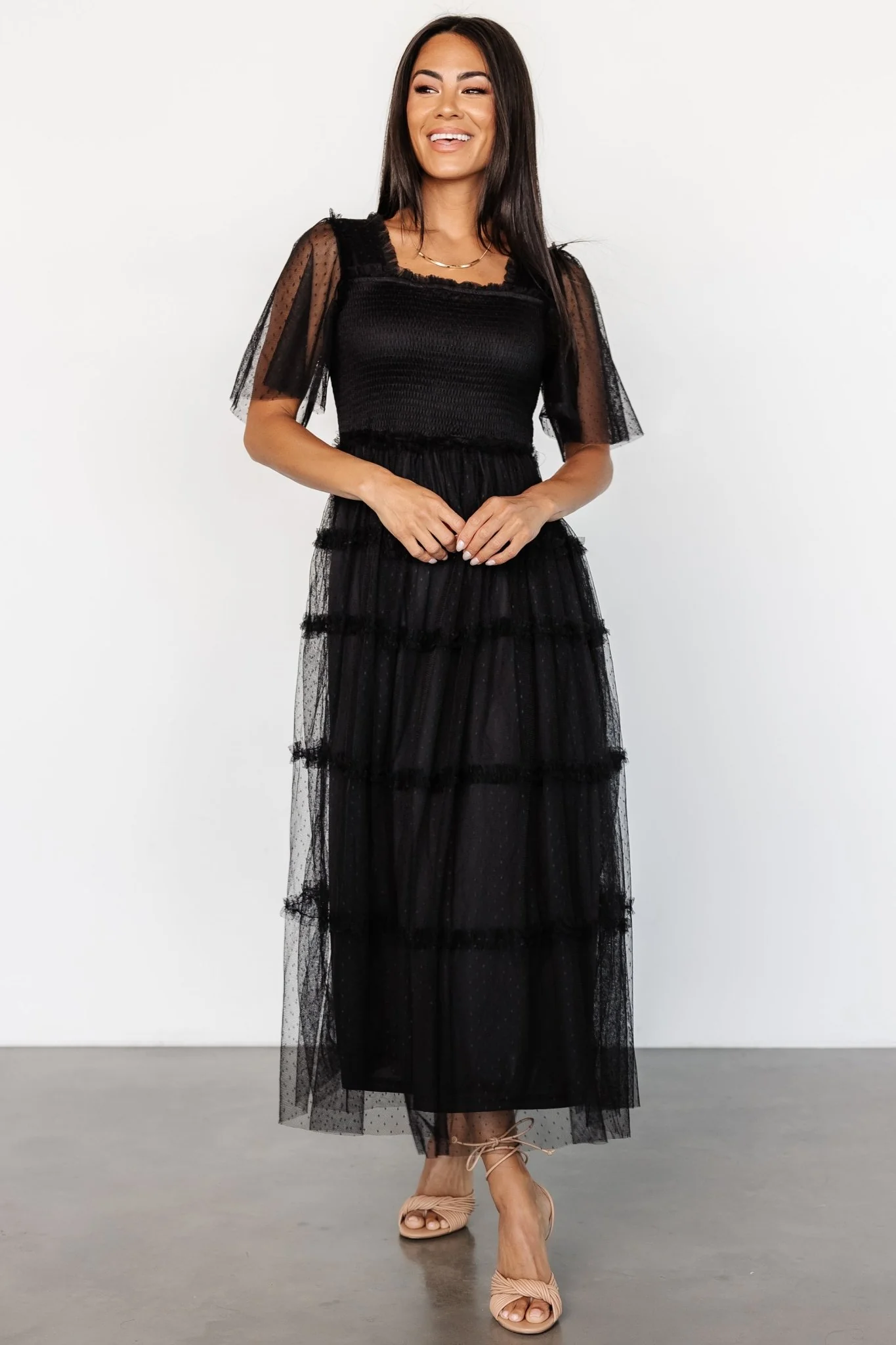 Bexley Tulle Dress | Black - Jamouz
