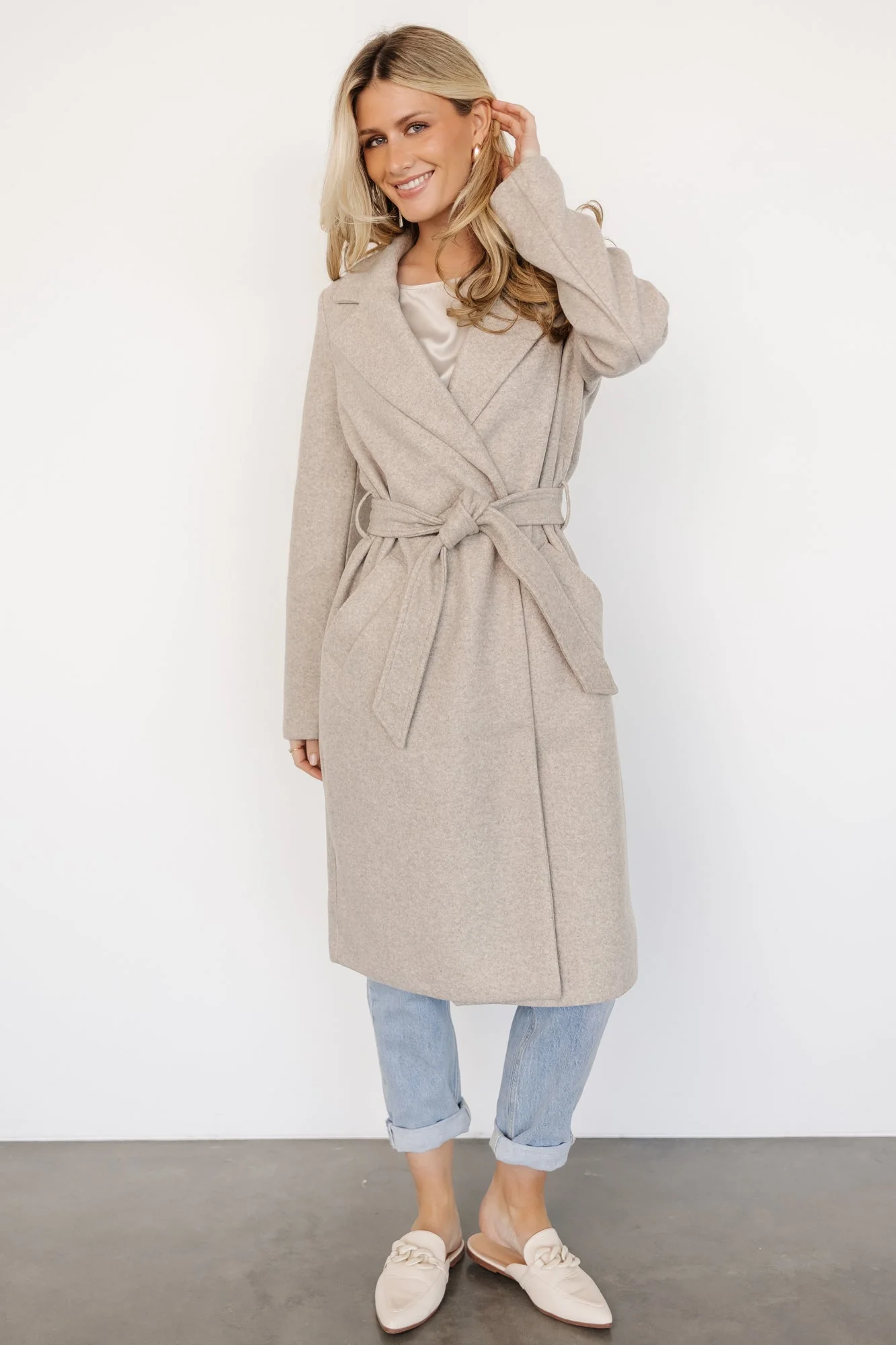 Valdez Long Coat | Stone - Jamouz