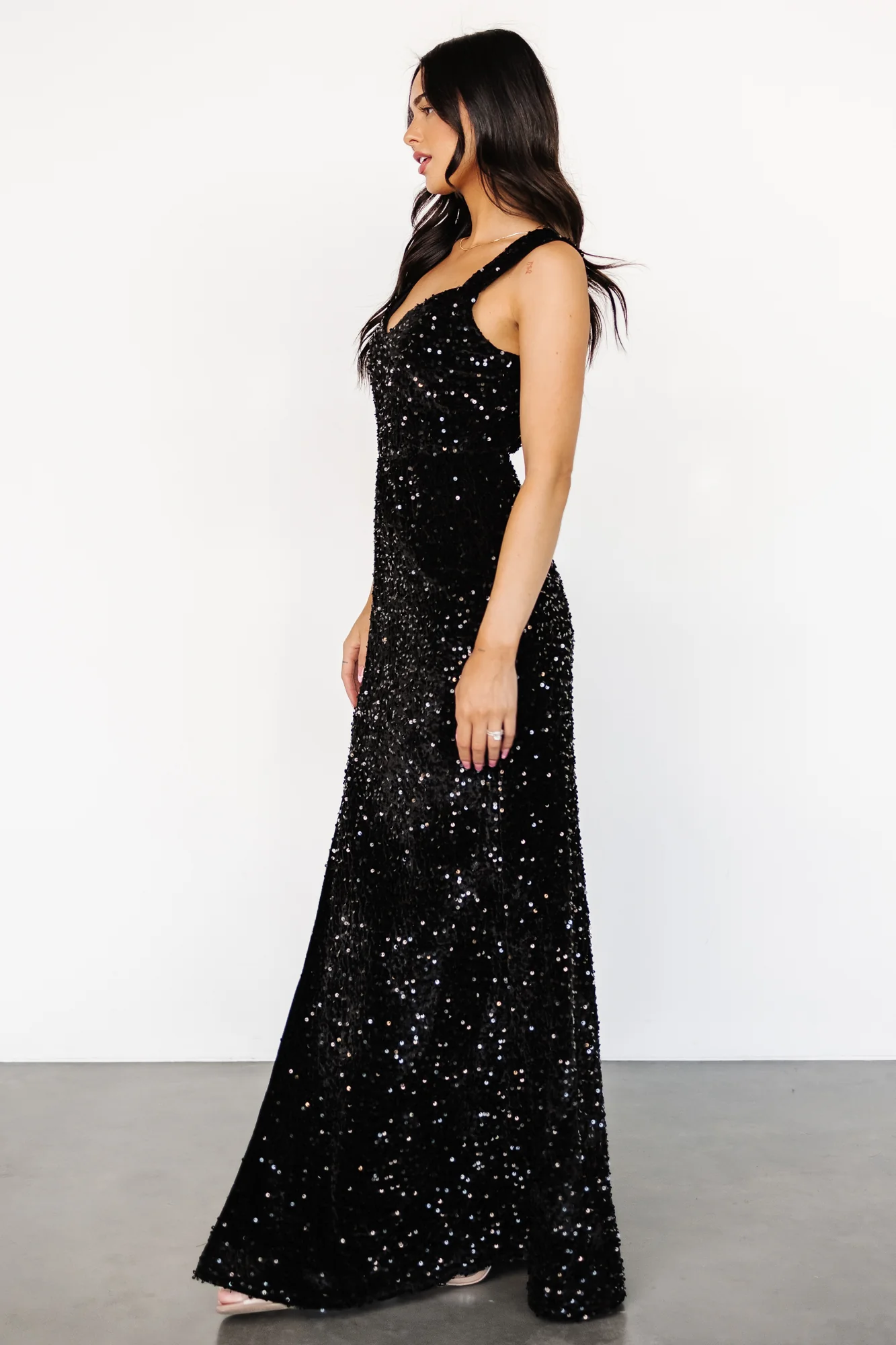 Monroe Sequin Gown | Black - Jamouz