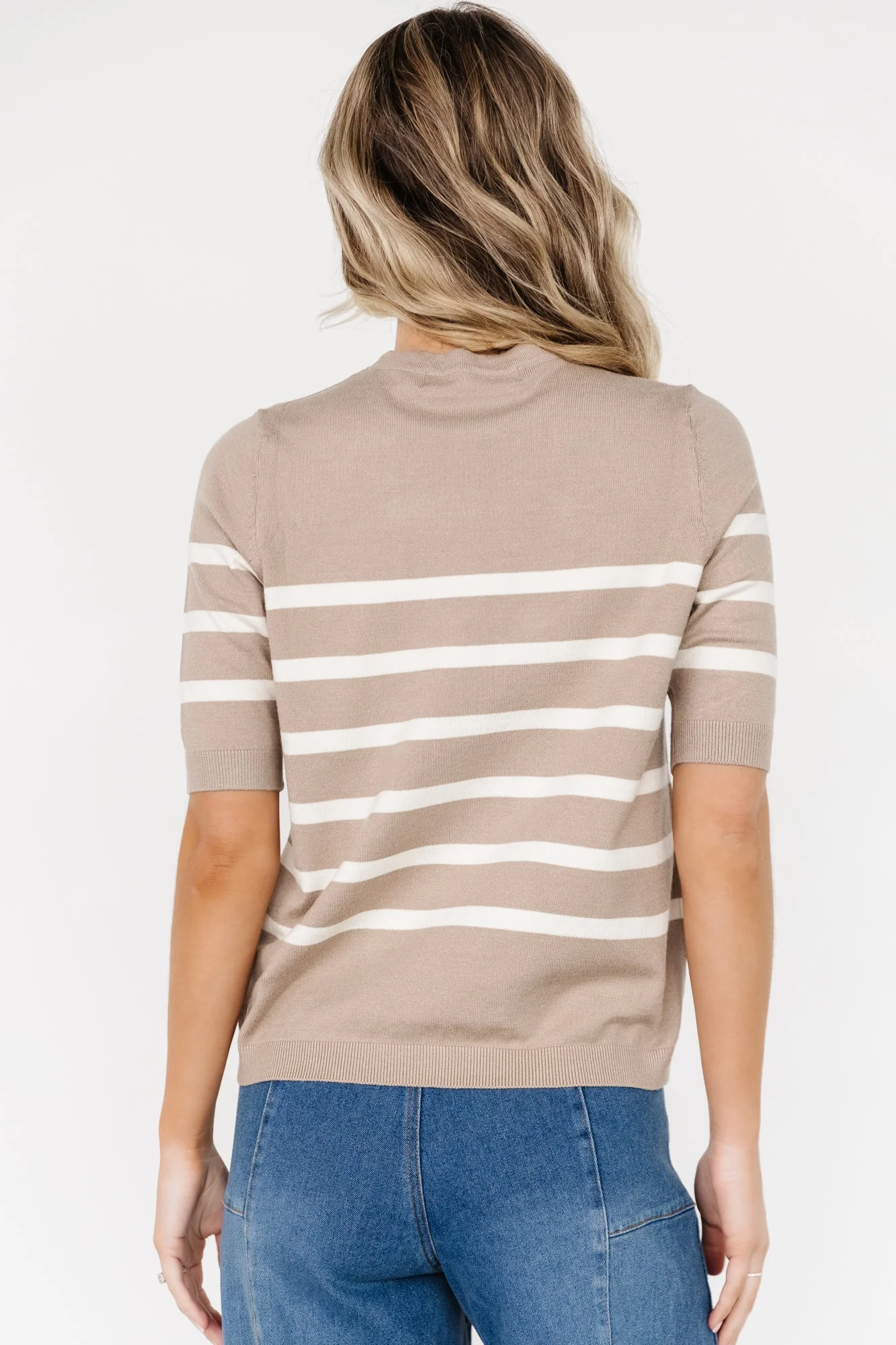 Huntington Striped Top | Stone + Cream - Jamouz