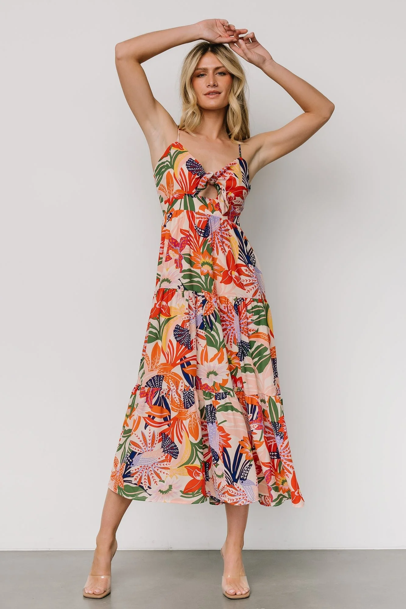 Jaide Midi Dress | Multi Print - Jamouz