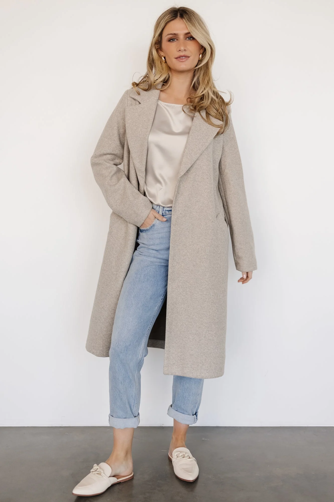 Valdez Long Coat | Stone - Jamouz