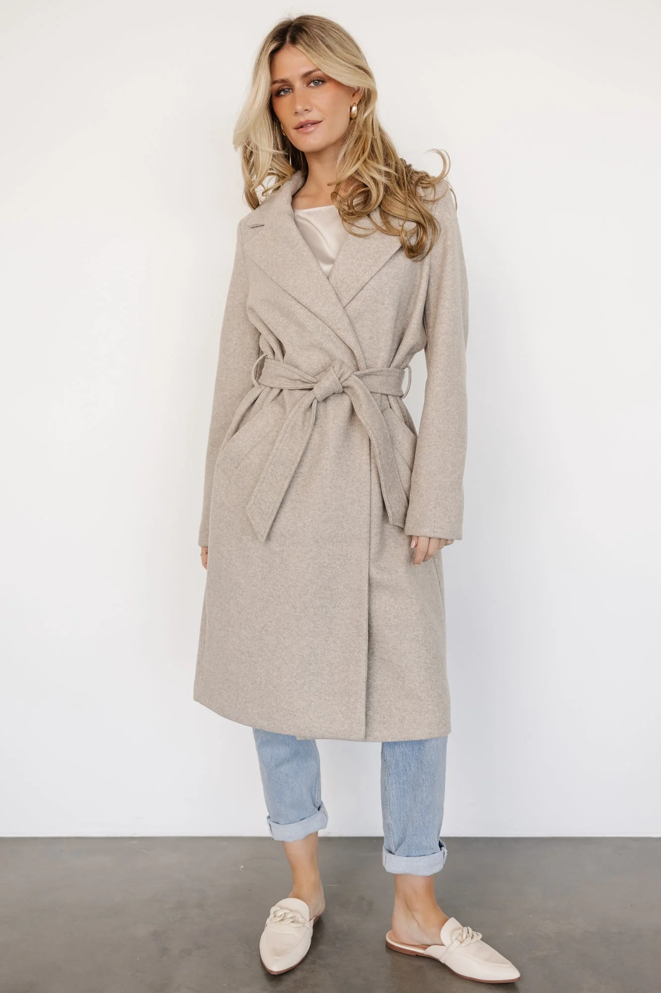 Valdez Long Coat | Stone - Jamouz
