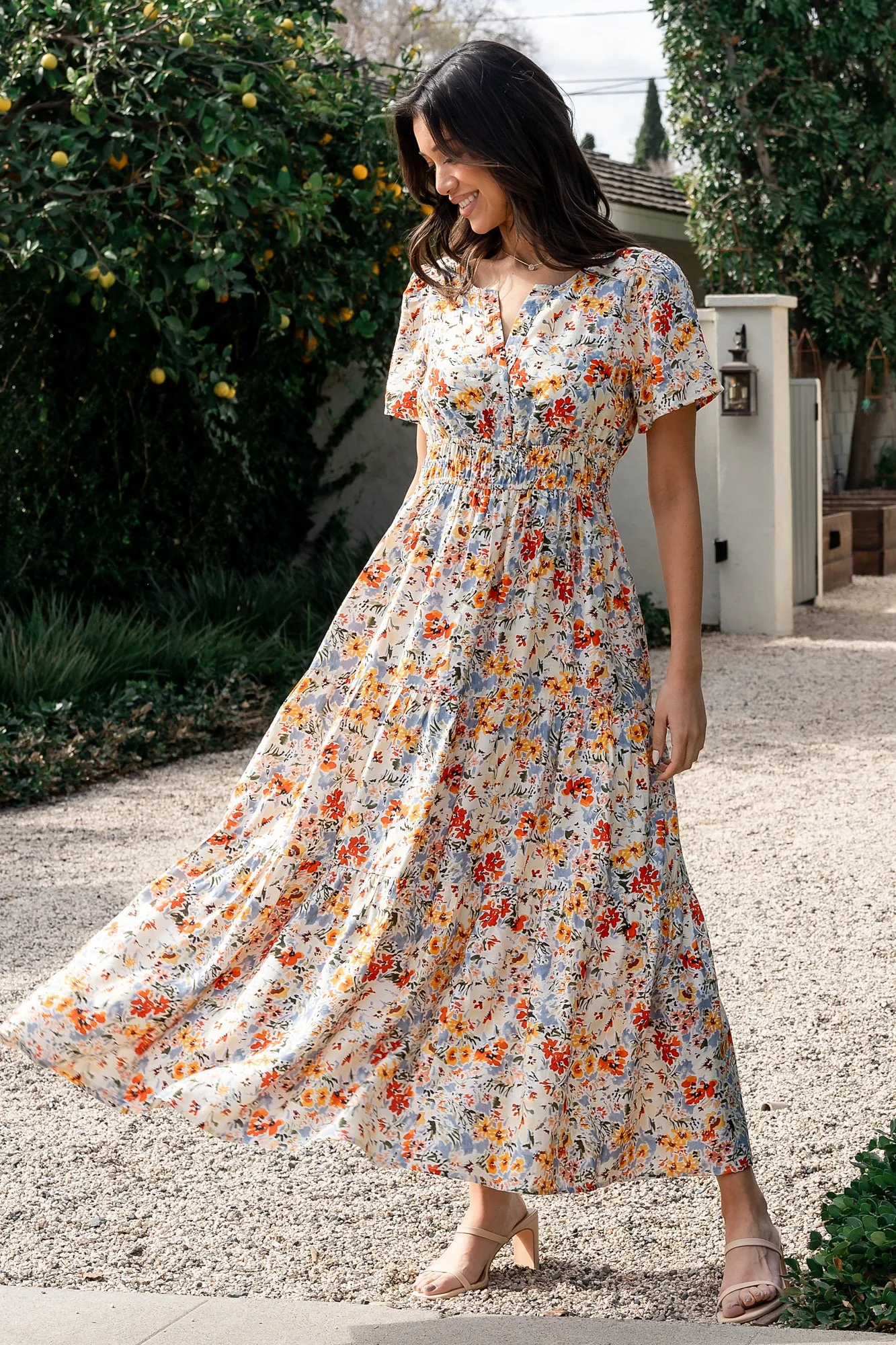 Claudia Maxi Dress | Multi Floral - Jamouz
