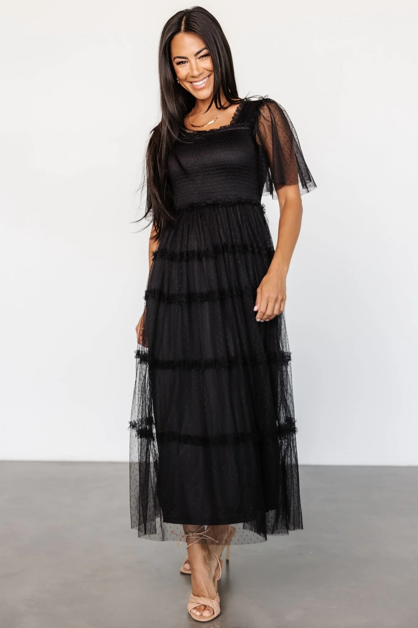 Bexley Tulle Dress | Black - Jamouz