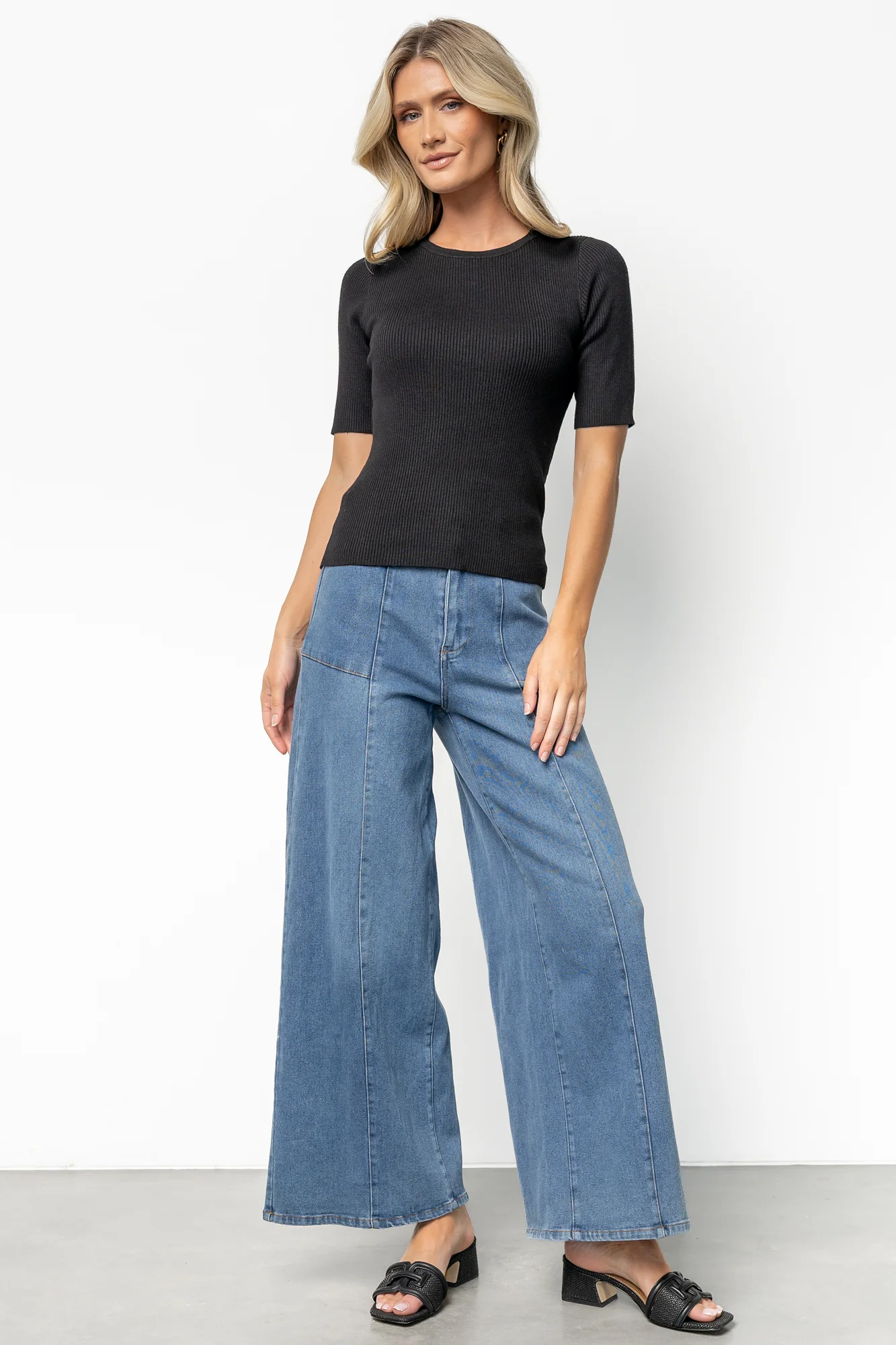 Chiara Ribbed Top | Black - Jamouz