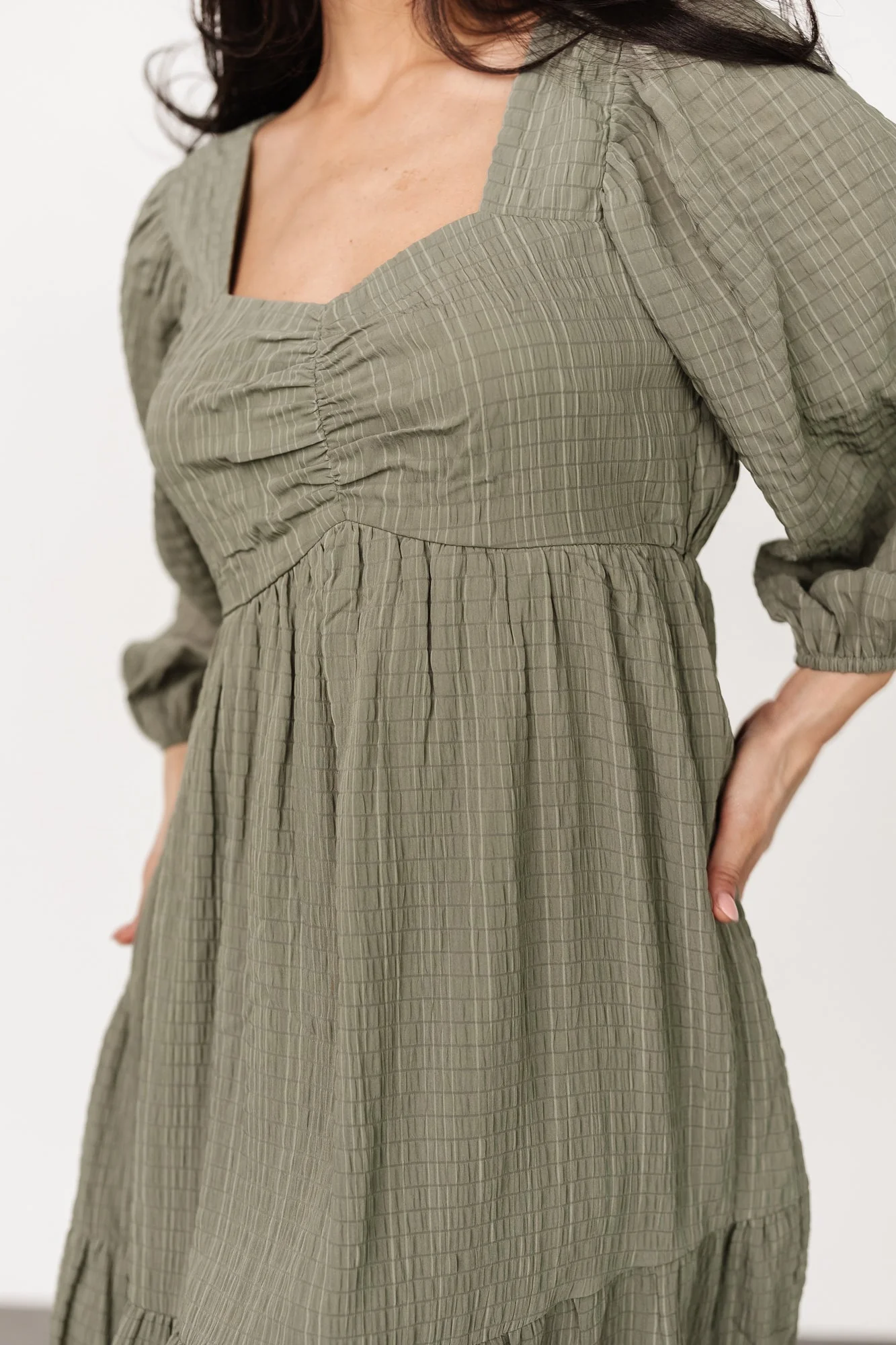 Vaeda Midi Dress | Olive - Jamouz