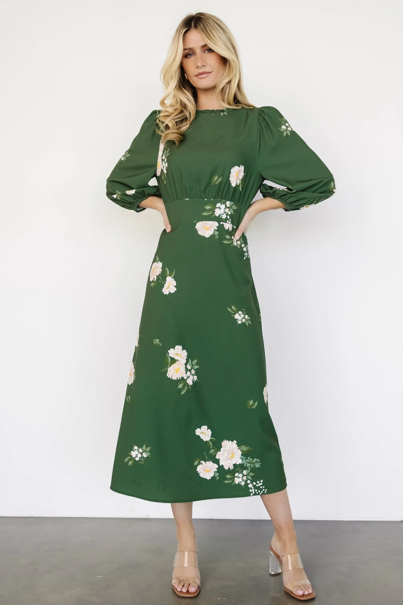 Karalie Maxi Dress | Green Floral - Jamouz