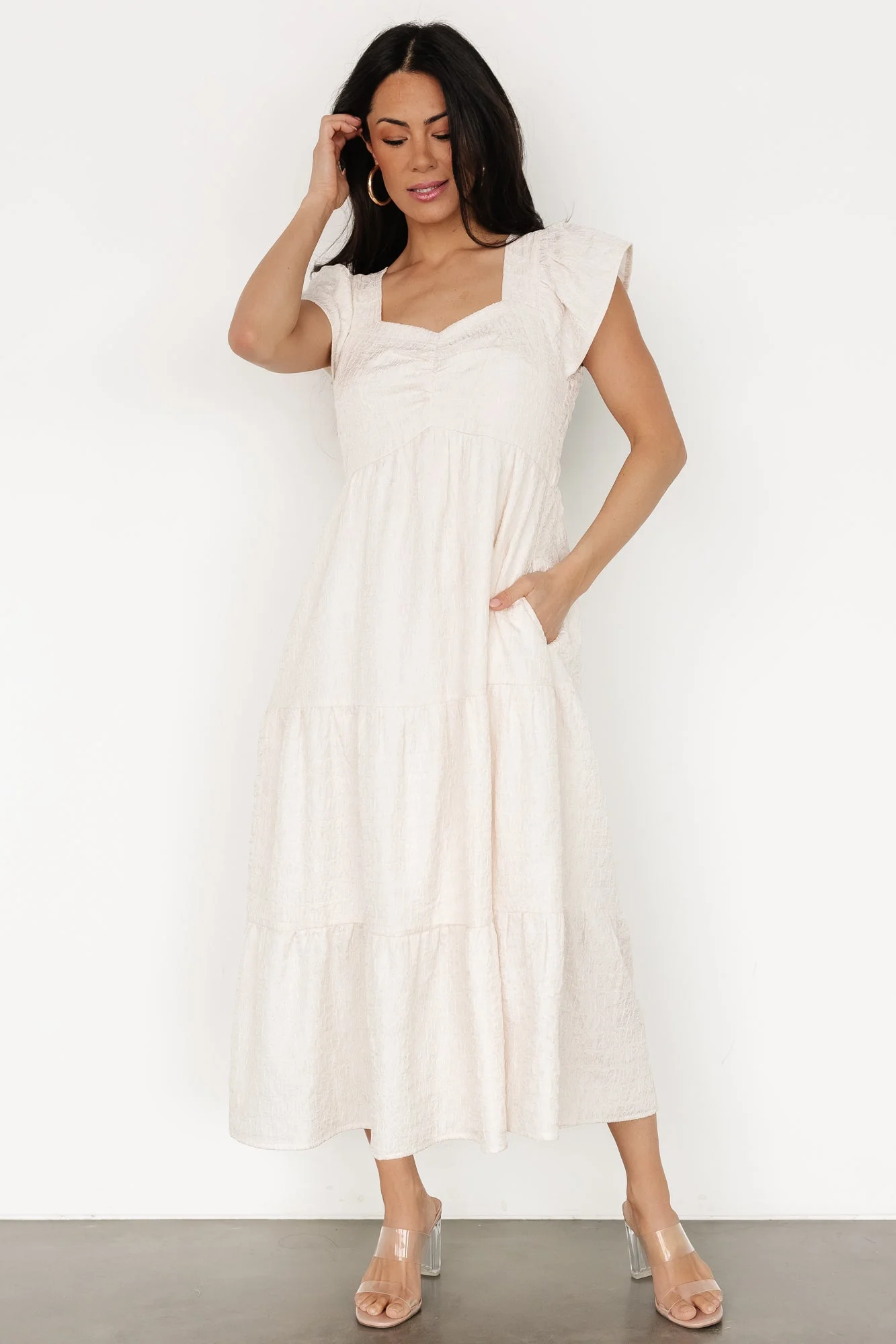 Kesler Midi Dress | Cream - Jamouz