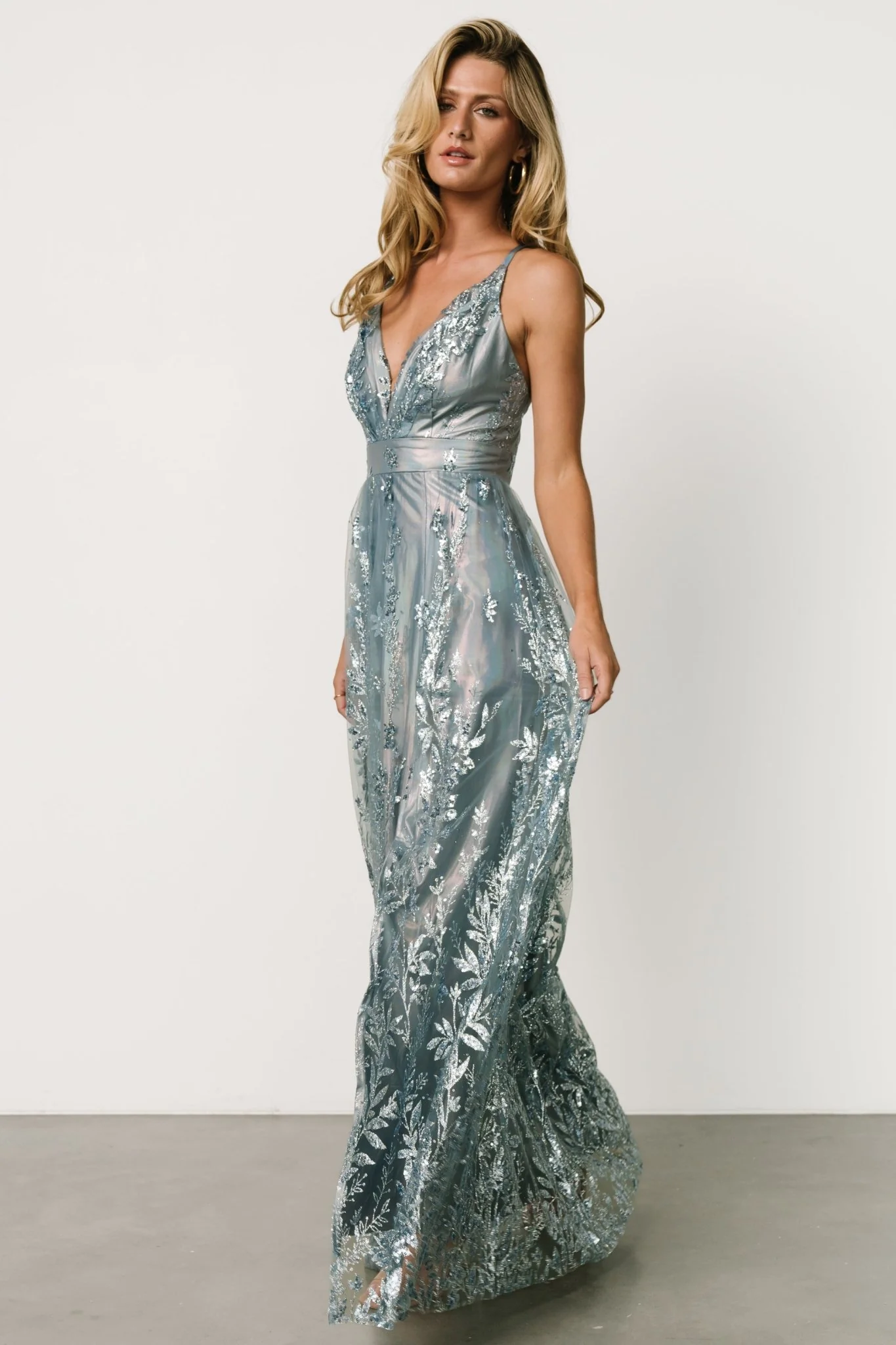 Eirena Sparkle Gown | Light Blue - Jamouz