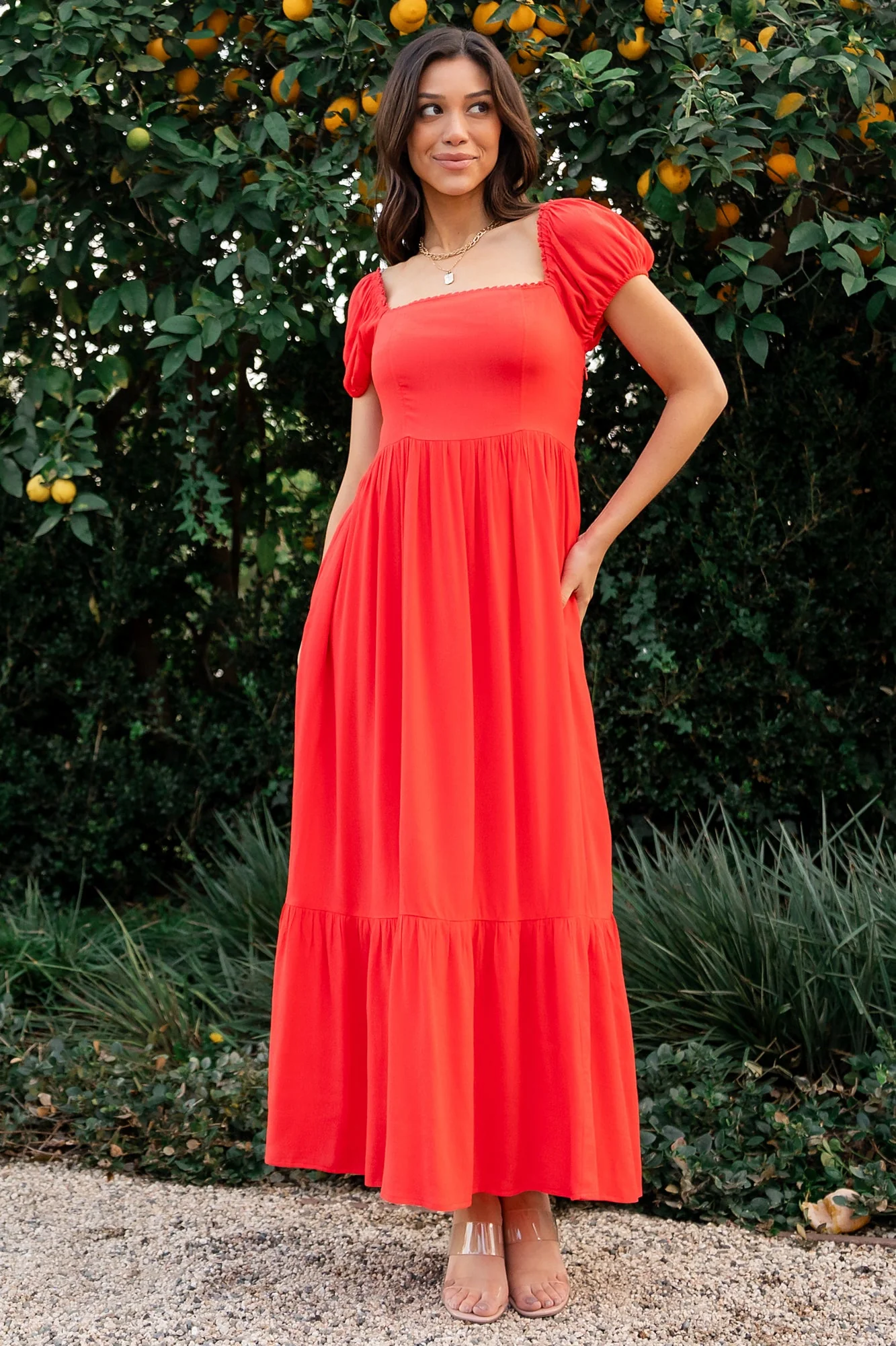 Ilona Maxi Dress | Cherry Red - Jamouz