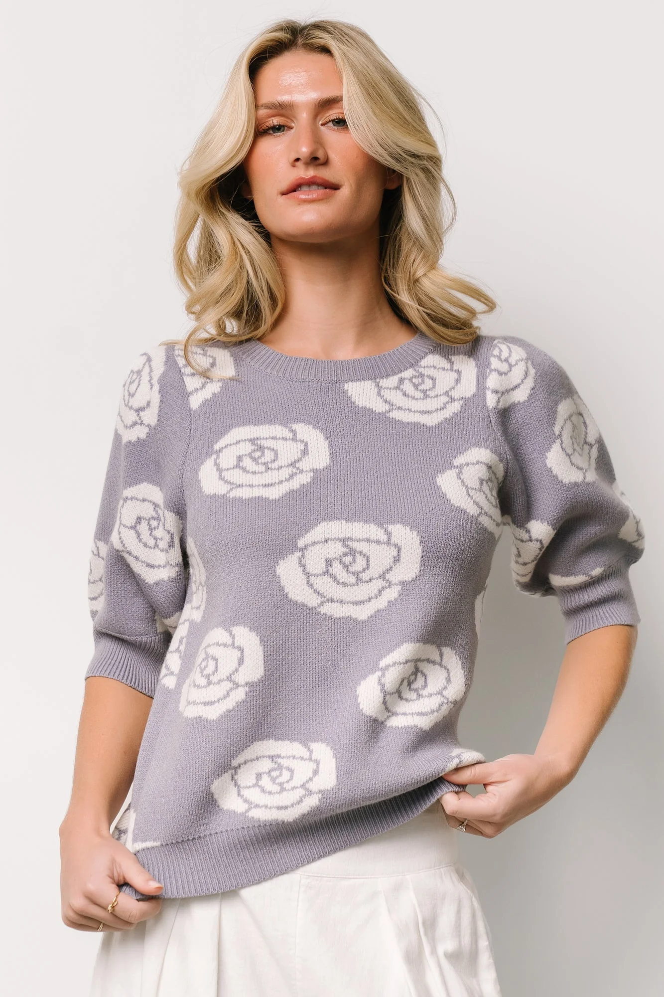 Belle Sweater Top | Dusty Lavender - Jamouz