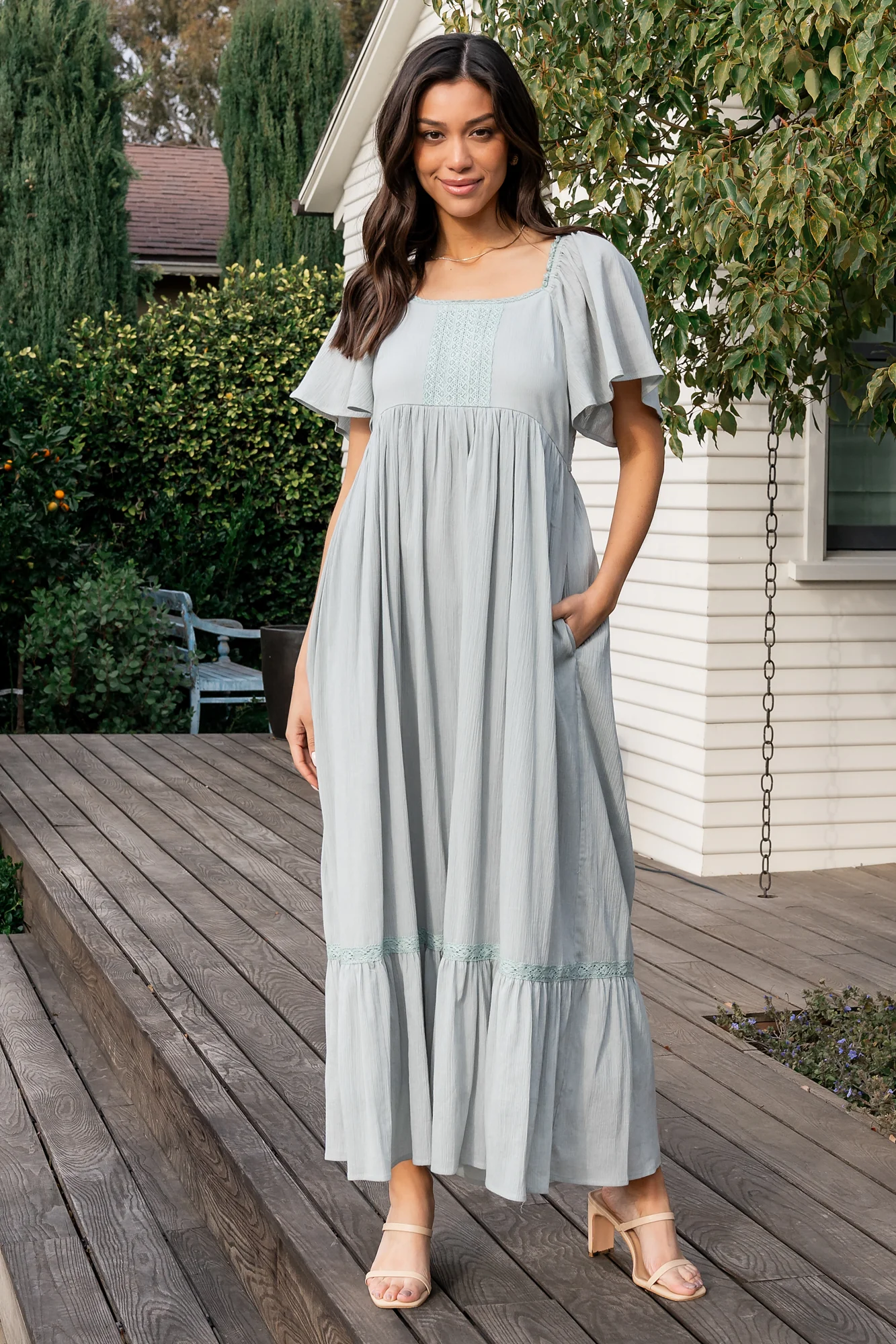 Maeve Maxi Dress | Dusty Sage - Jamouz