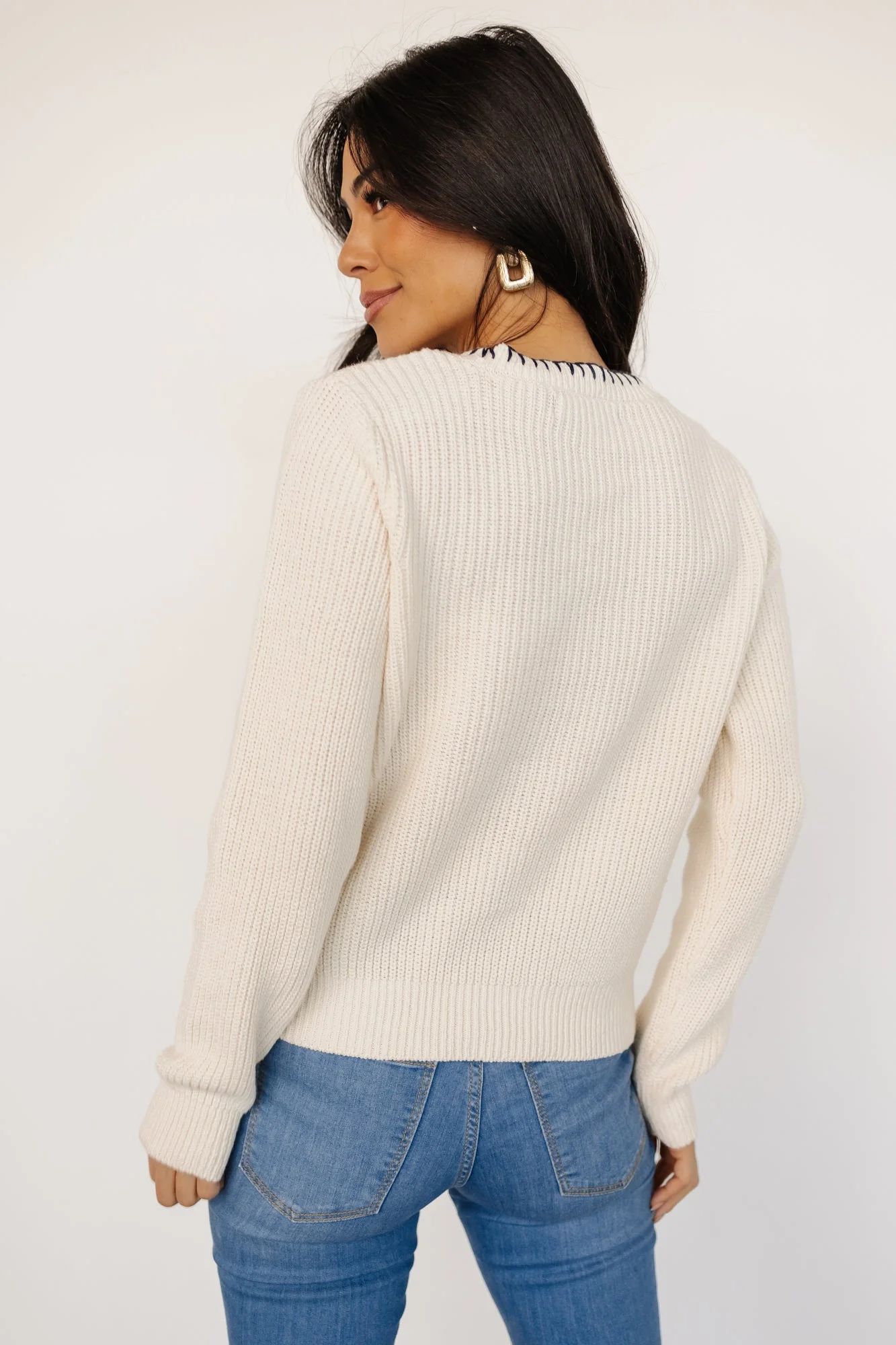 Alyssa Knit Sweater | Cream - Jamouz