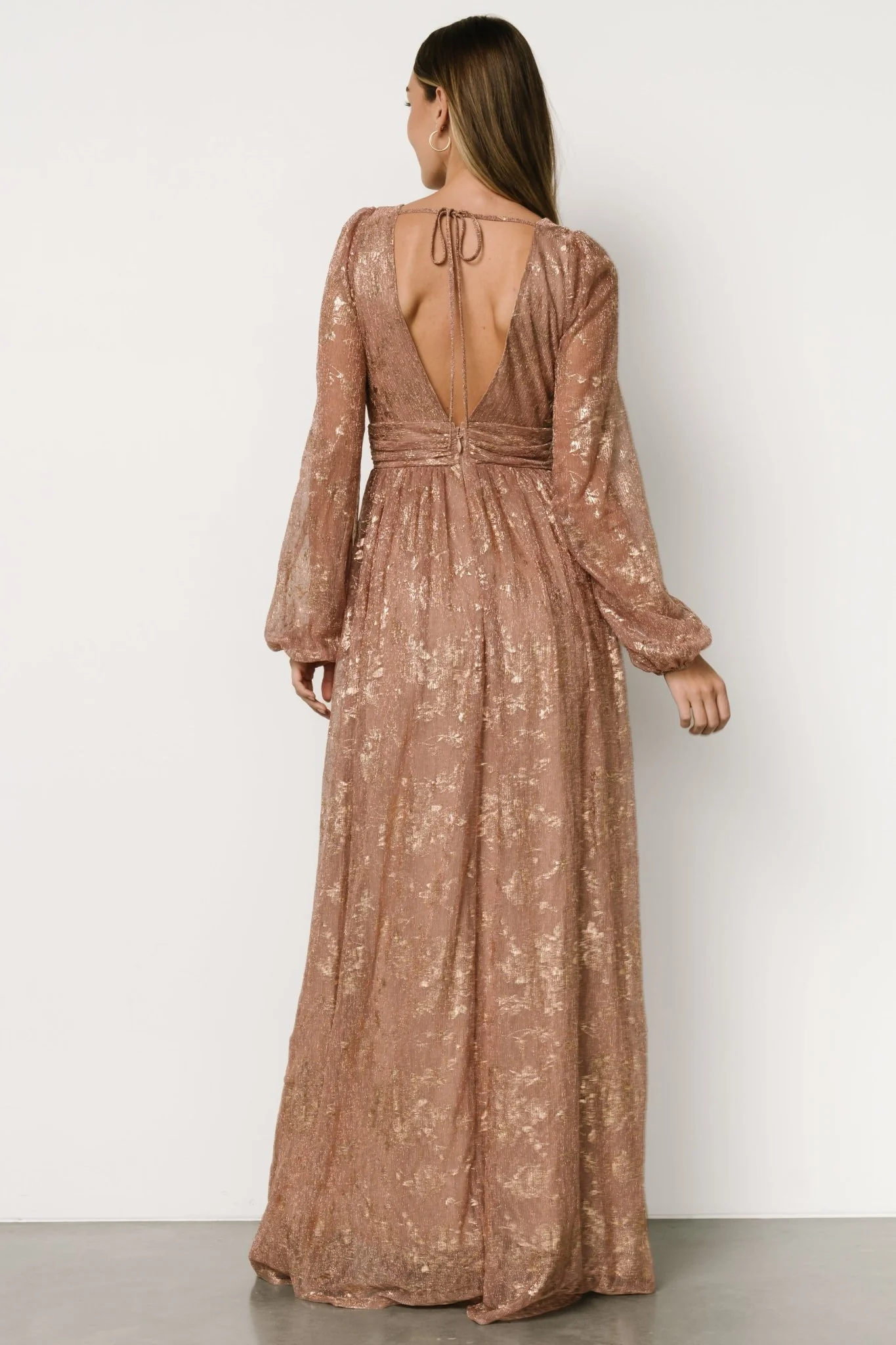 Charlene Maxi Dress | Rose Gold - Jamouz