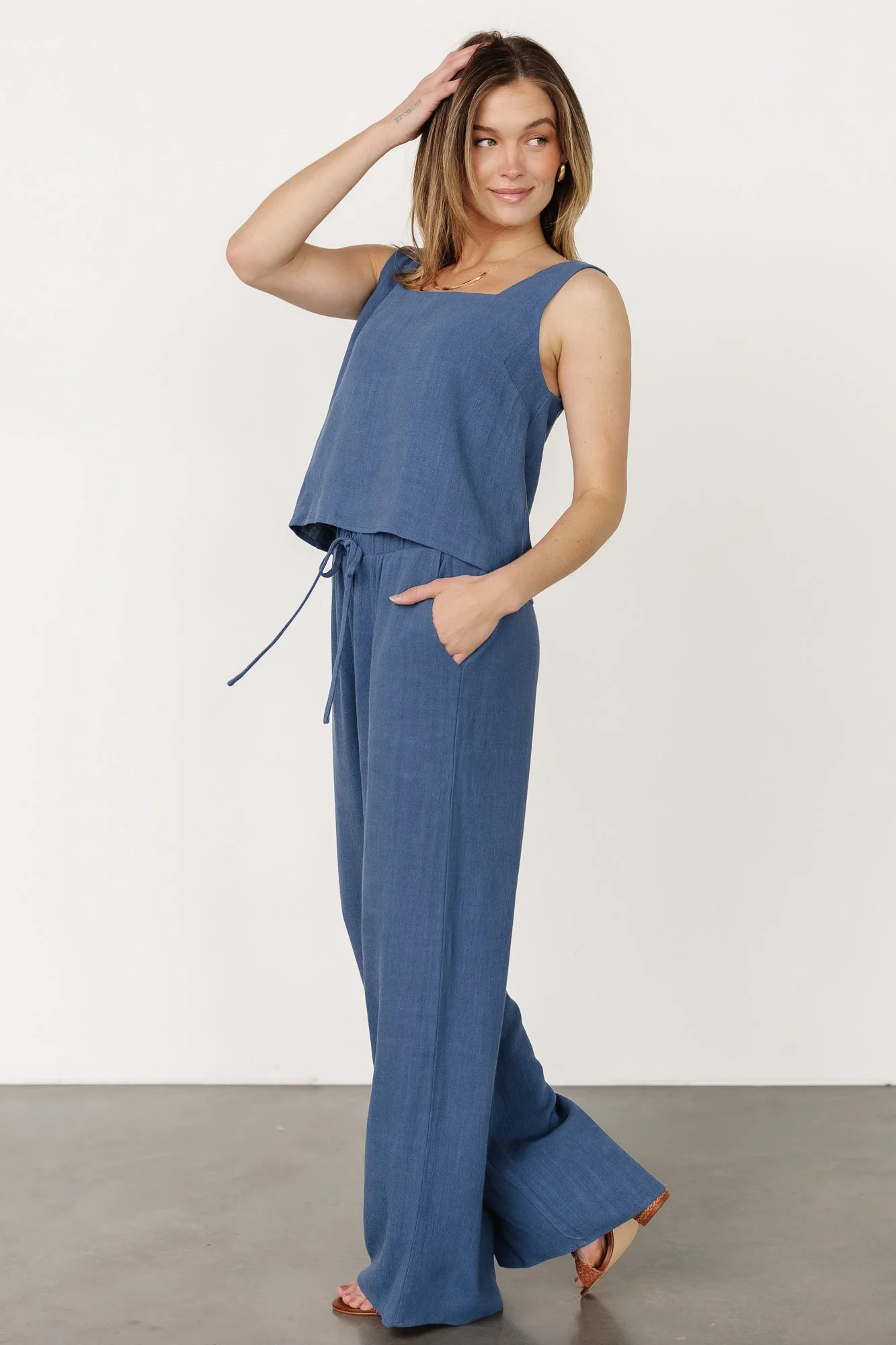 Sparrow Tank + Pants Set | Deep Blue - Jamouz