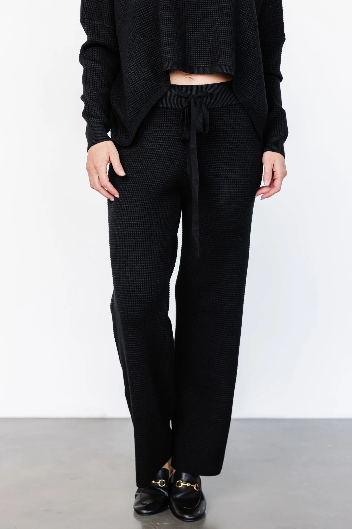 Owen Waffle Pants | Black - Jamouz