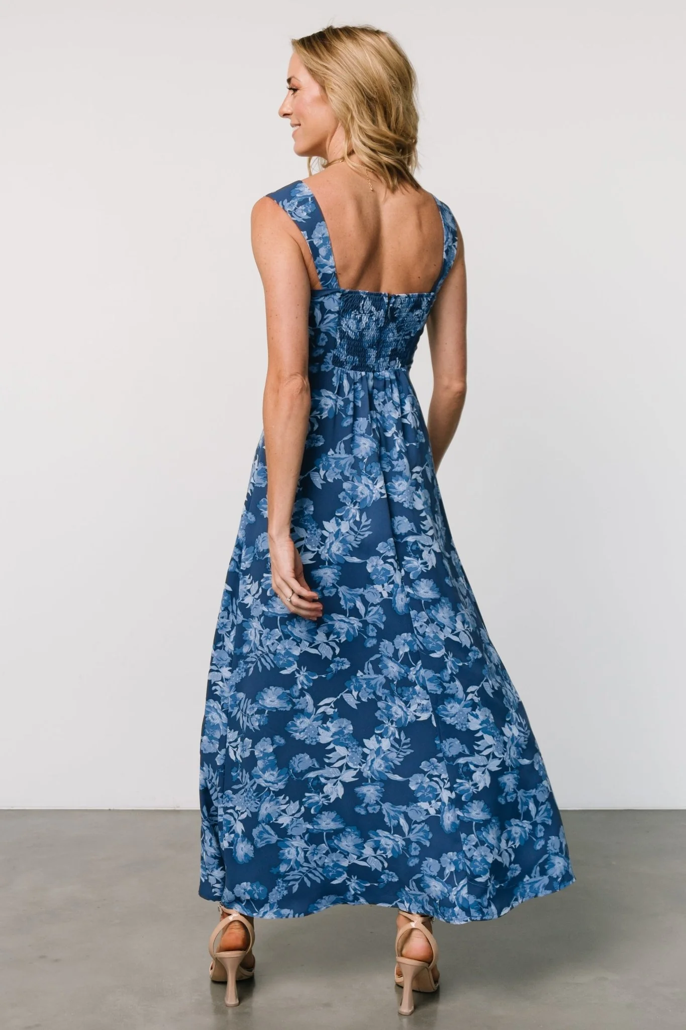 Mandy Maxi Dress | Blue Floral - Jamouz