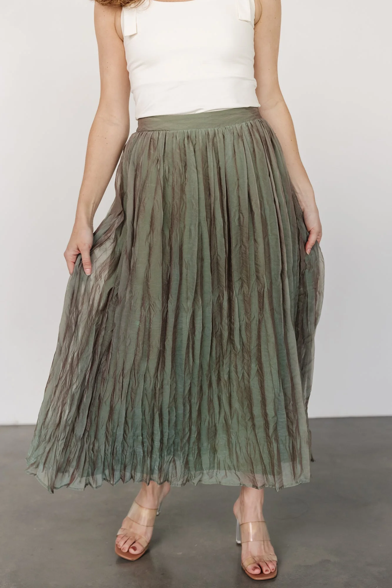 Cyra Midi Skirt | Sage - Jamouz