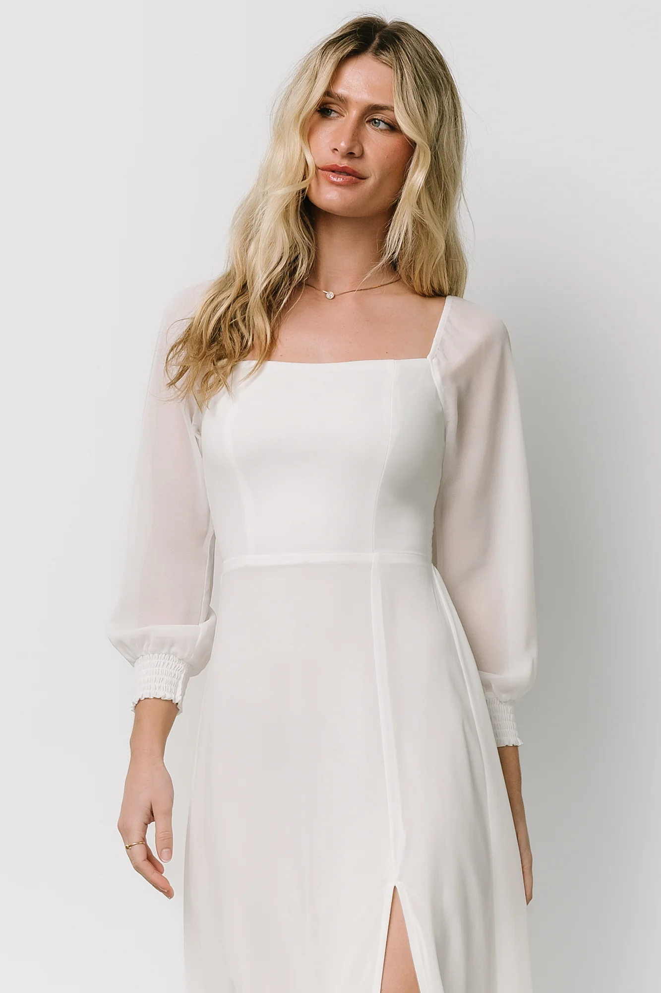 Fabric Swatch - Giselle Chiffon | White - Jamouz