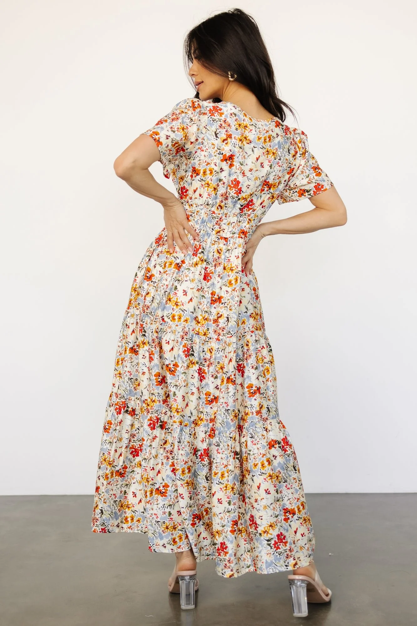 Claudia Maxi Dress | Multi Floral - Jamouz