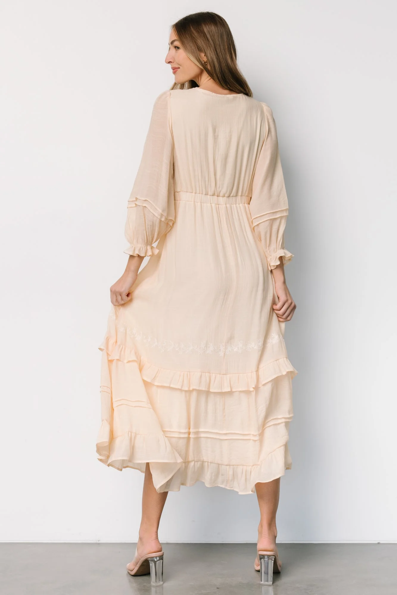 Amberlee Embroidered Dress | Cream - Jamouz