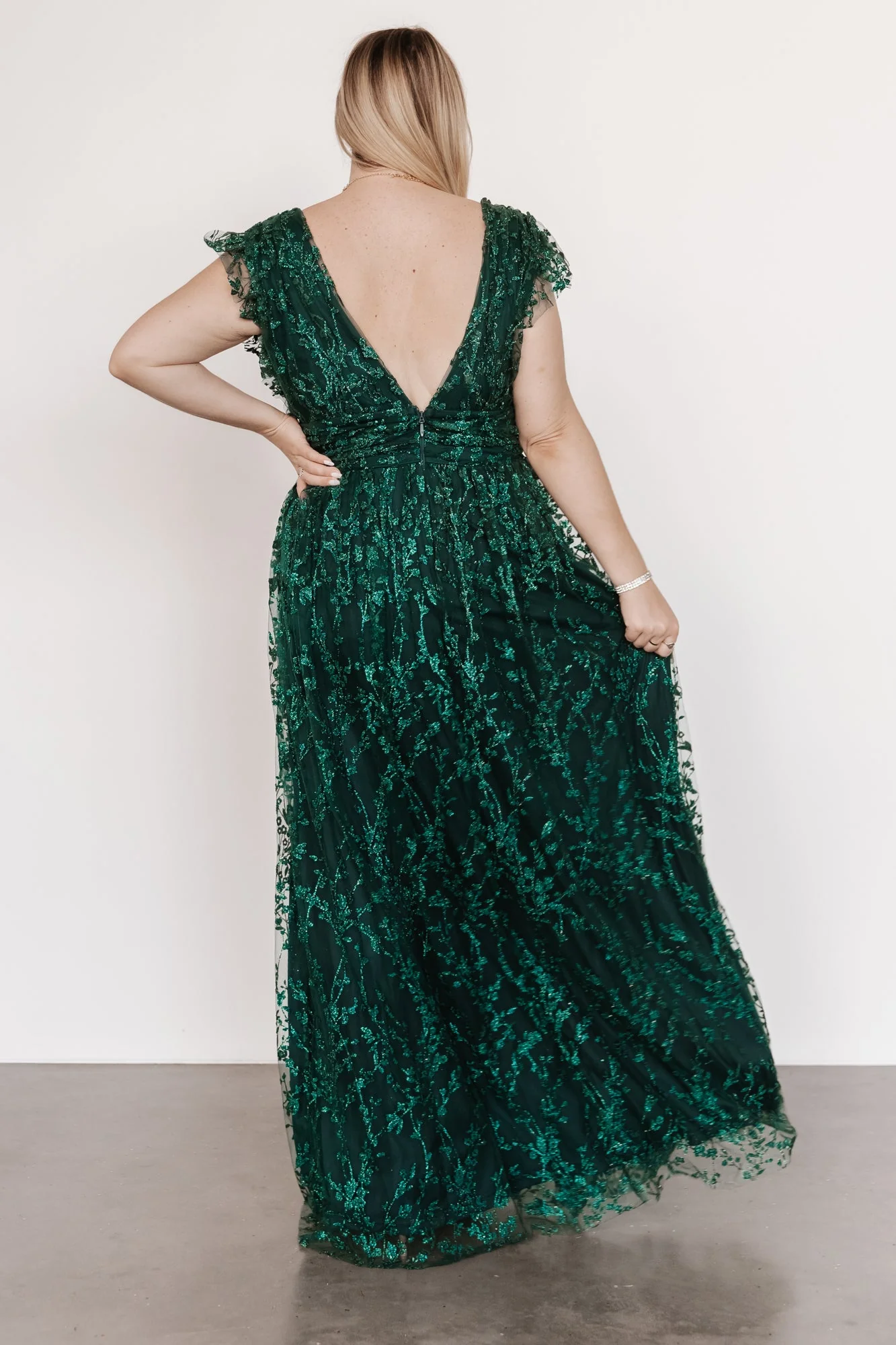 Arlene Shimmer Gown | Emerald - Jamouz