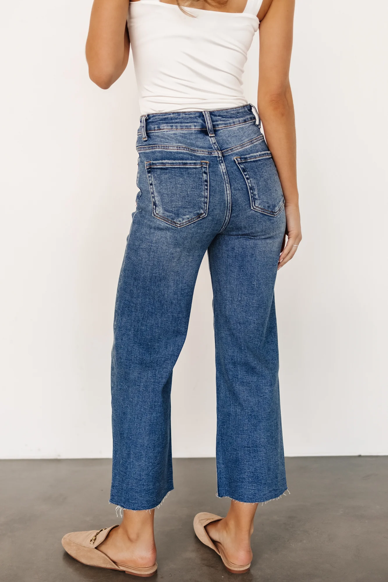 Kirby High Rise Wide Leg Jeans | Medium Wash - Jamouz