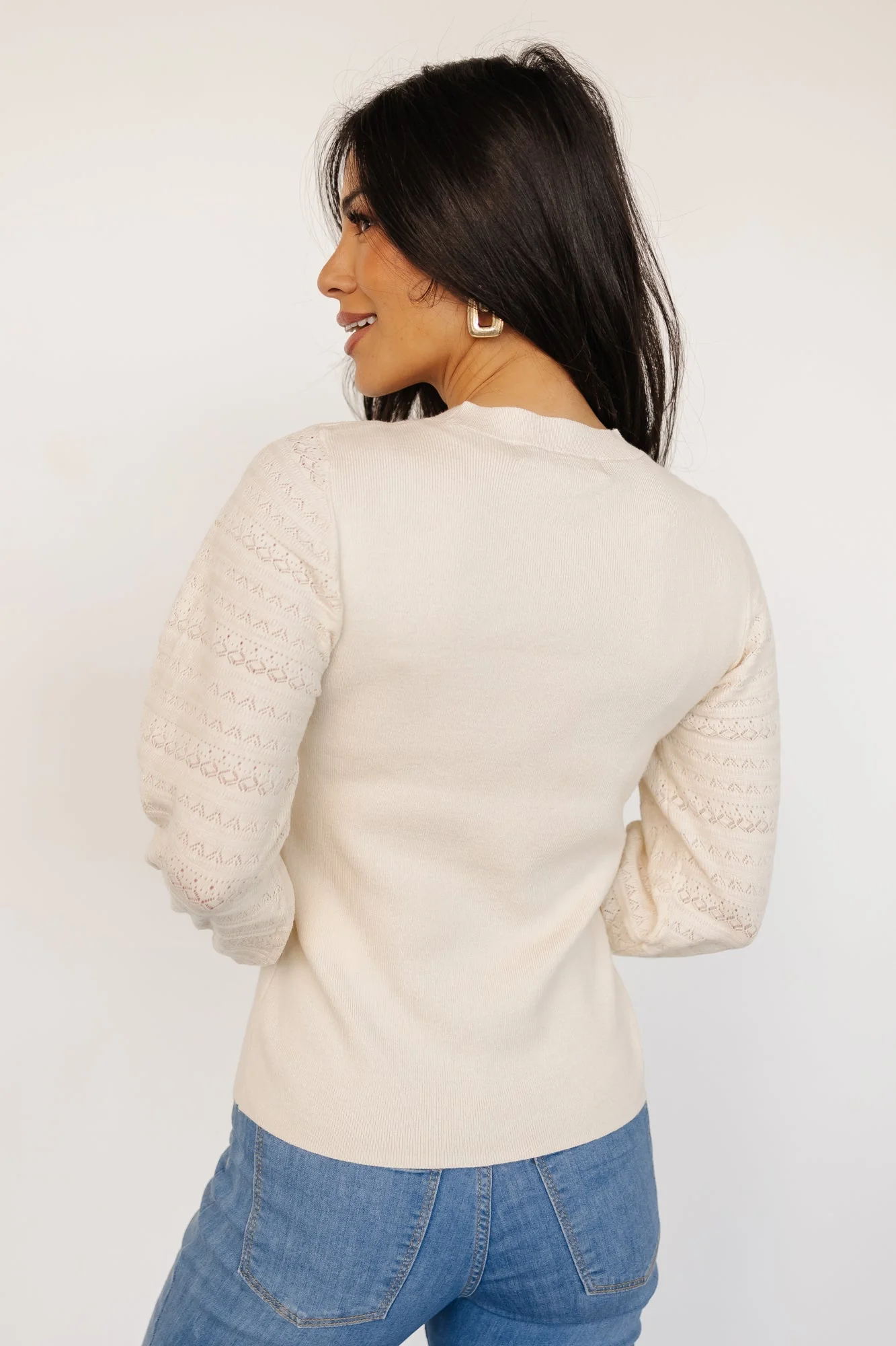 Jens Sweater Top | Cream - Jamouz
