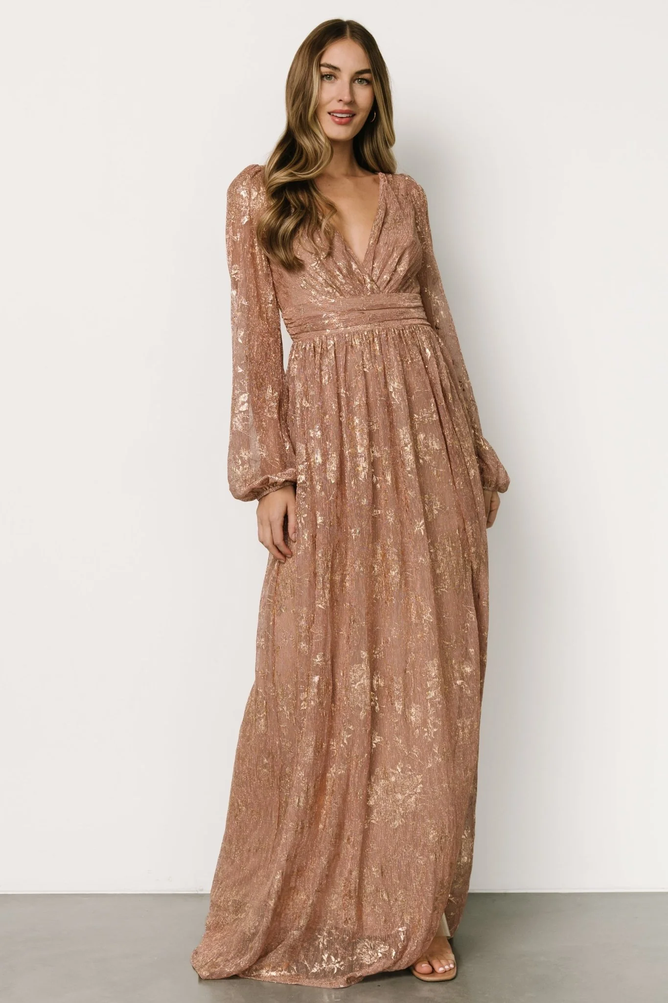 Charlene Maxi Dress | Rose Gold - Jamouz