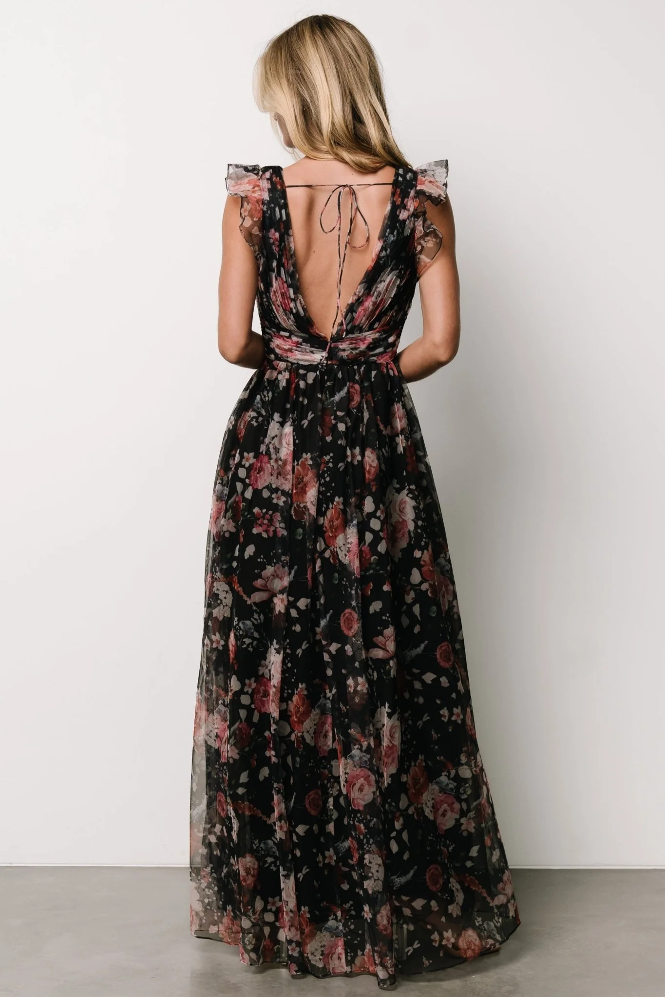 Dimitra Maxi Dress | Black Floral - Jamouz