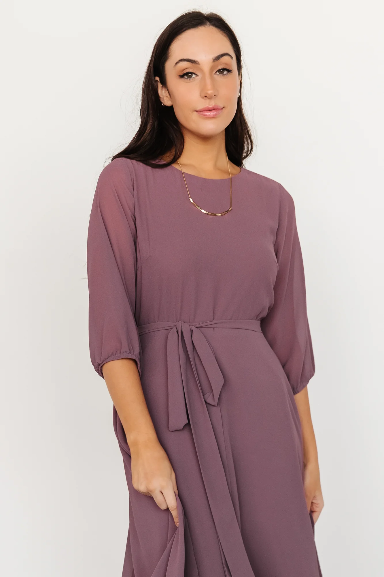 Fabric Swatch - Rebecca Chiffon | Vintage Plum - Jamouz