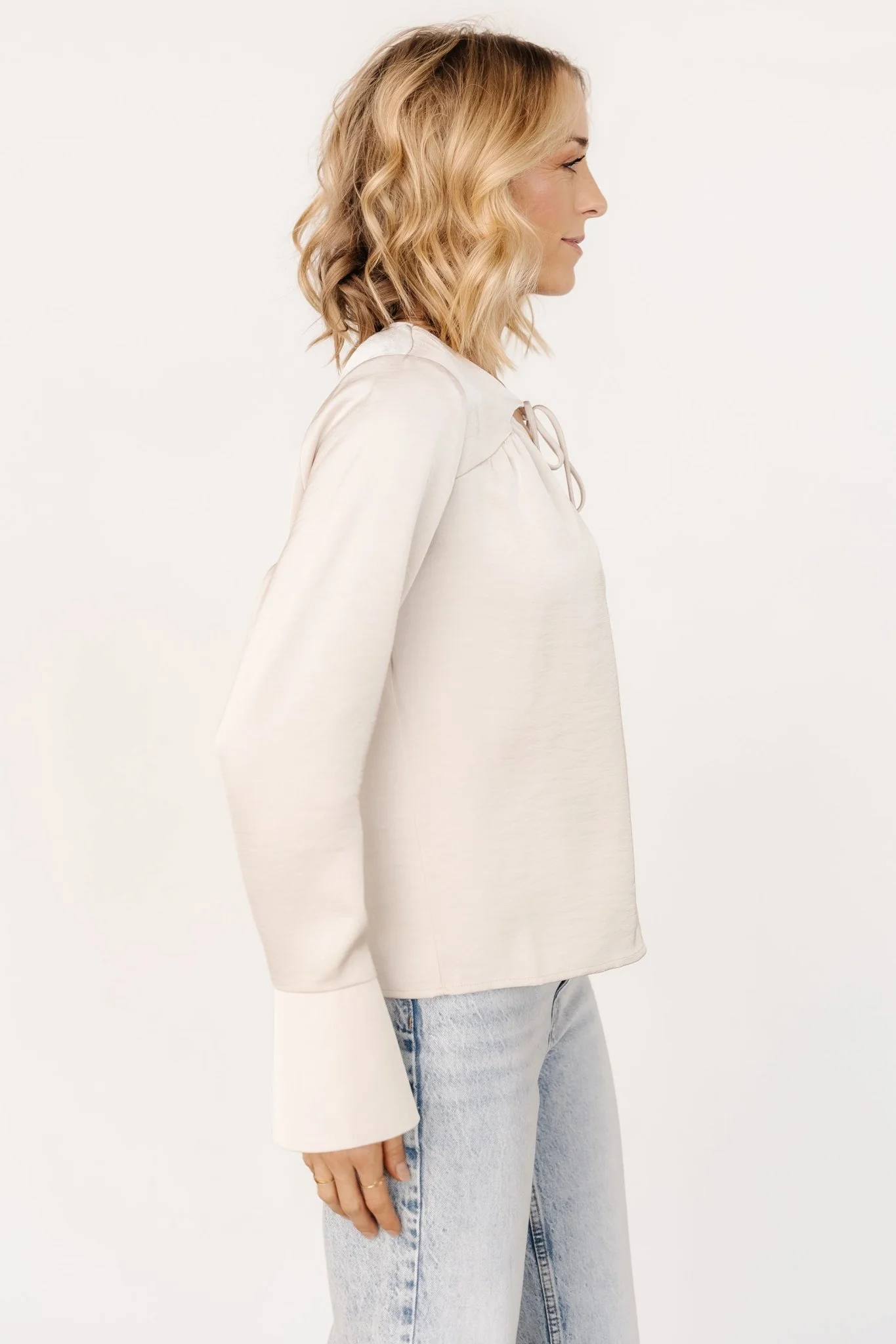 Westminster Satin Top | Pearl - Jamouz