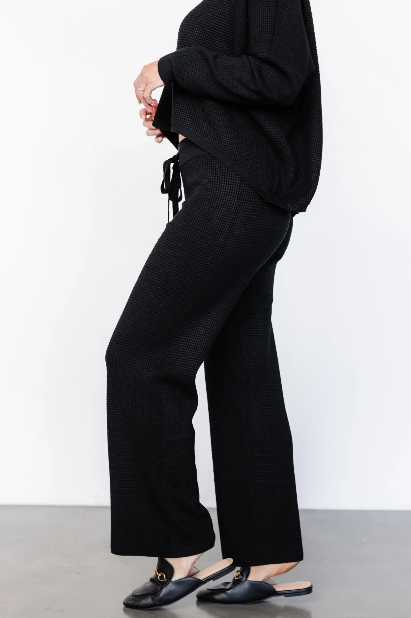 Owen Waffle Pants | Black - Jamouz