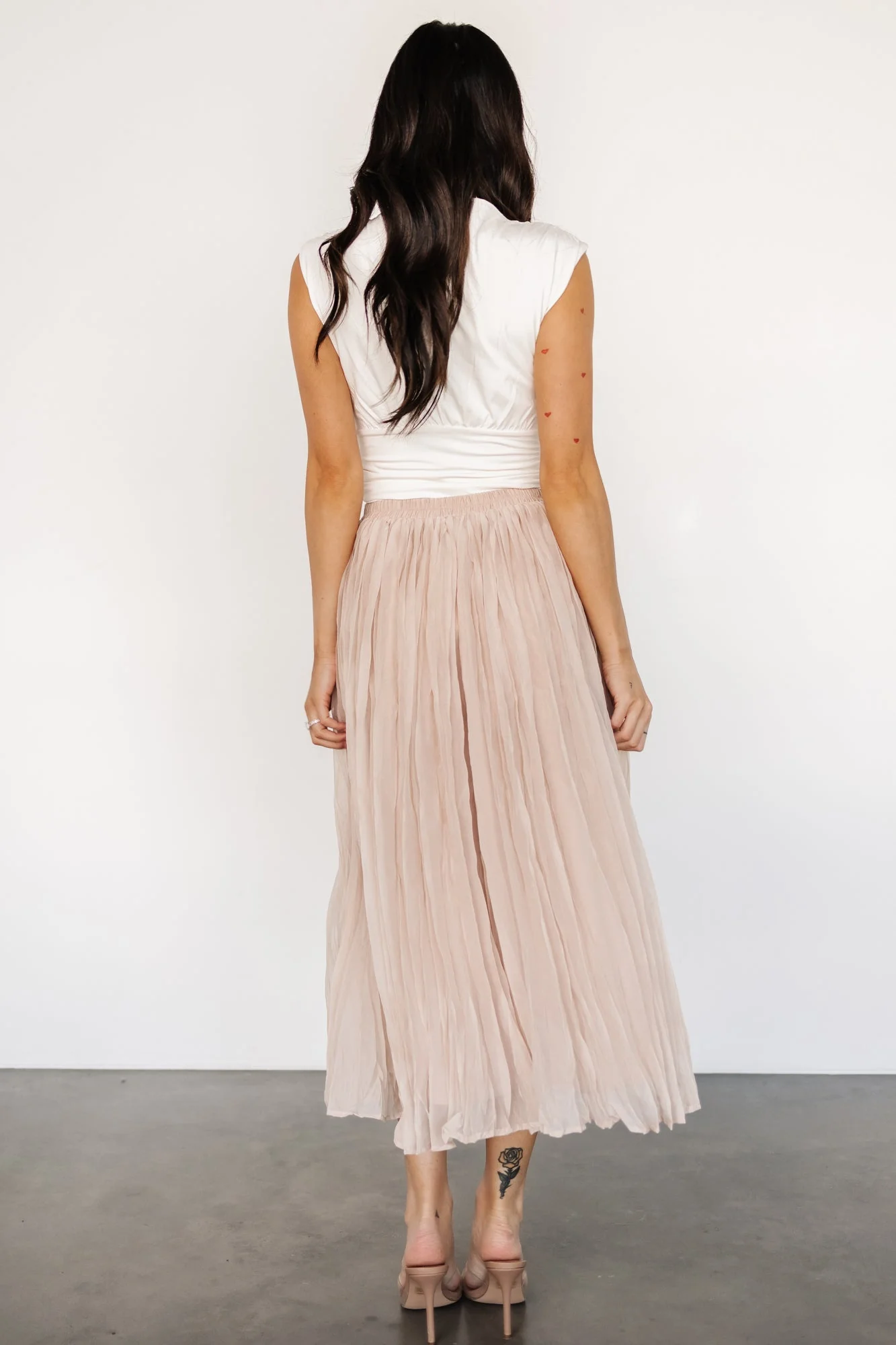 Cyra Midi Skirt | Natural - Jamouz