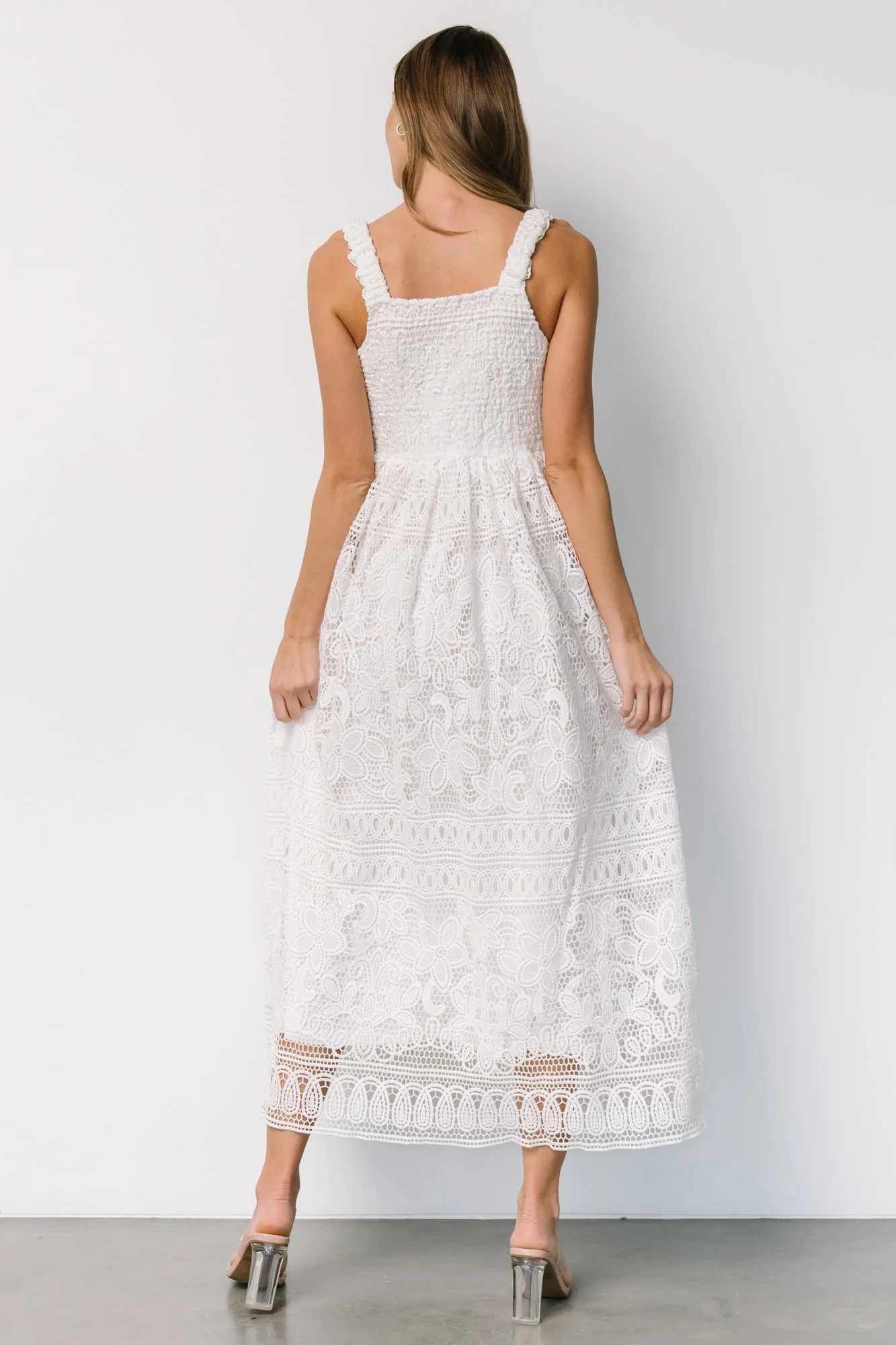 Evangeline Lace Dress | Off White - Jamouz