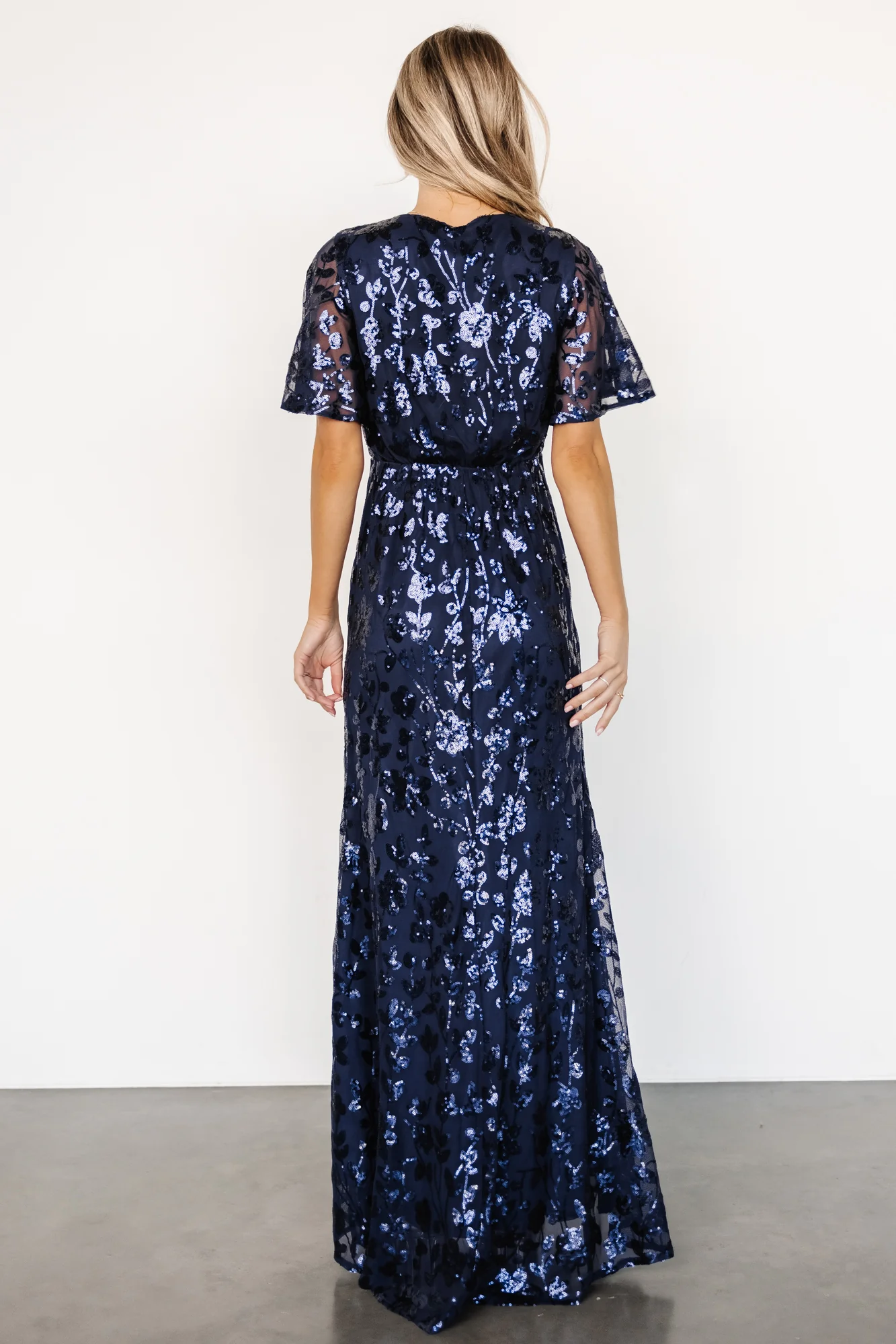 Esme Sequin Dress | Navy - Jamouz